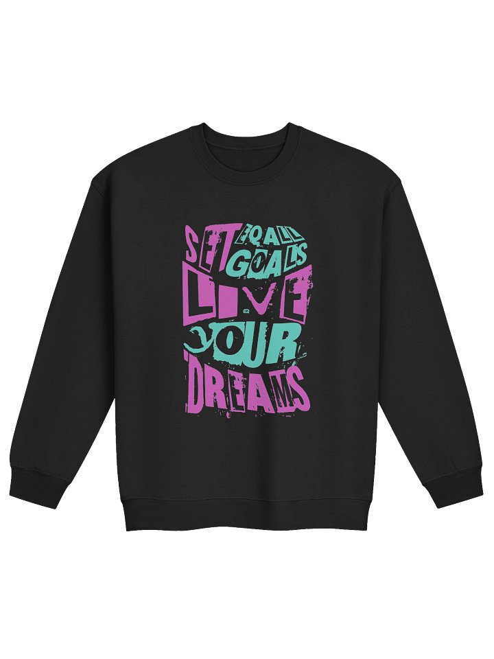 Live Your Dreams Crewneck Gildan Sweatshirt_R3CVR.i mode by EQALL® Essentials_Turquoise / Purple product image (1)