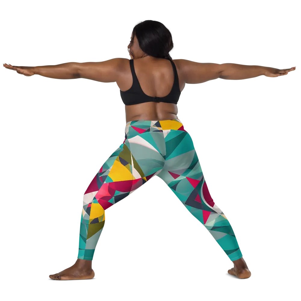 Abstract Lithographic Pattern Design Leggings with pockets - V9 product image (4)