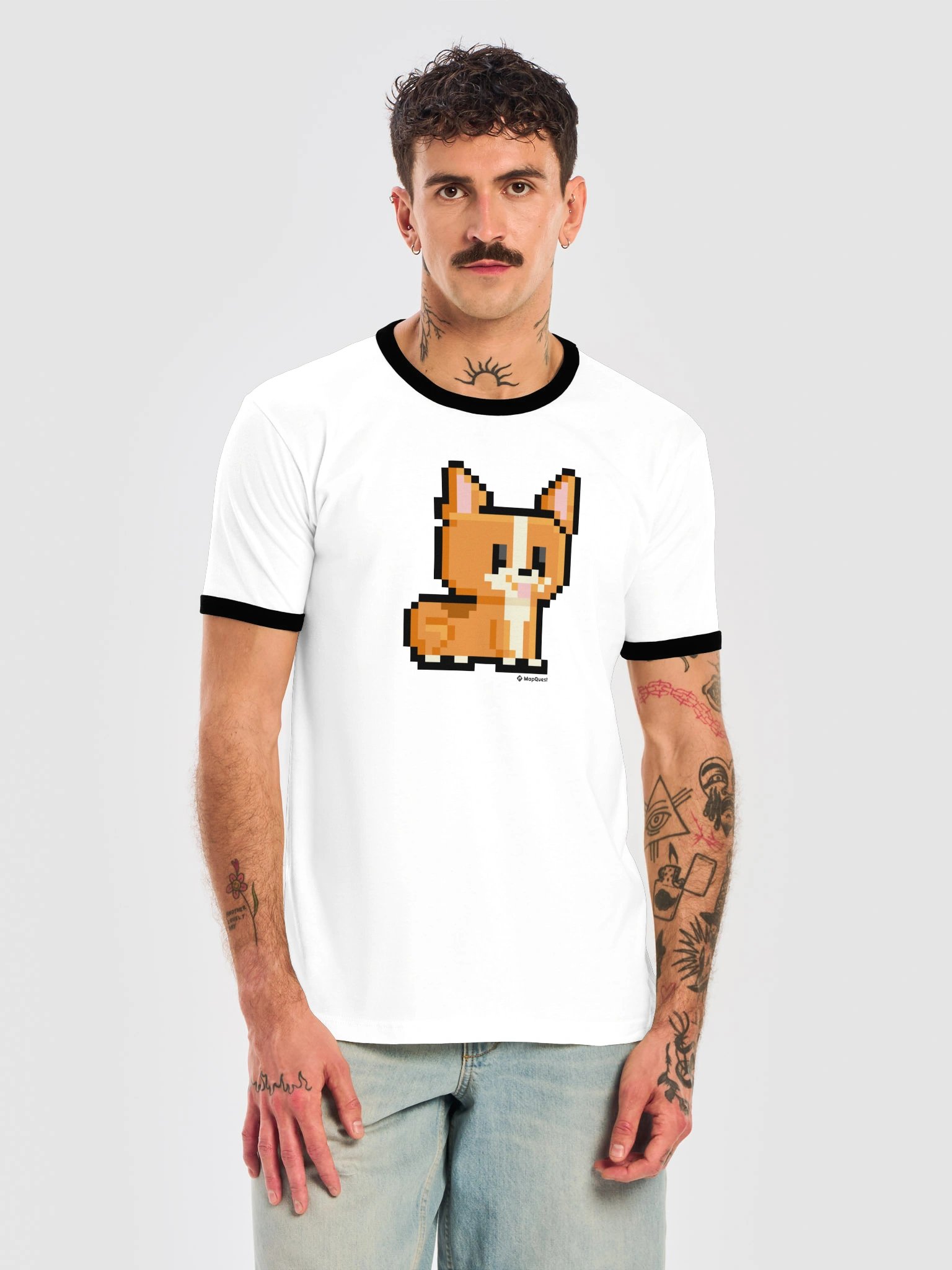 Corgie Questie Ringer Tee - Unisex product image (6)