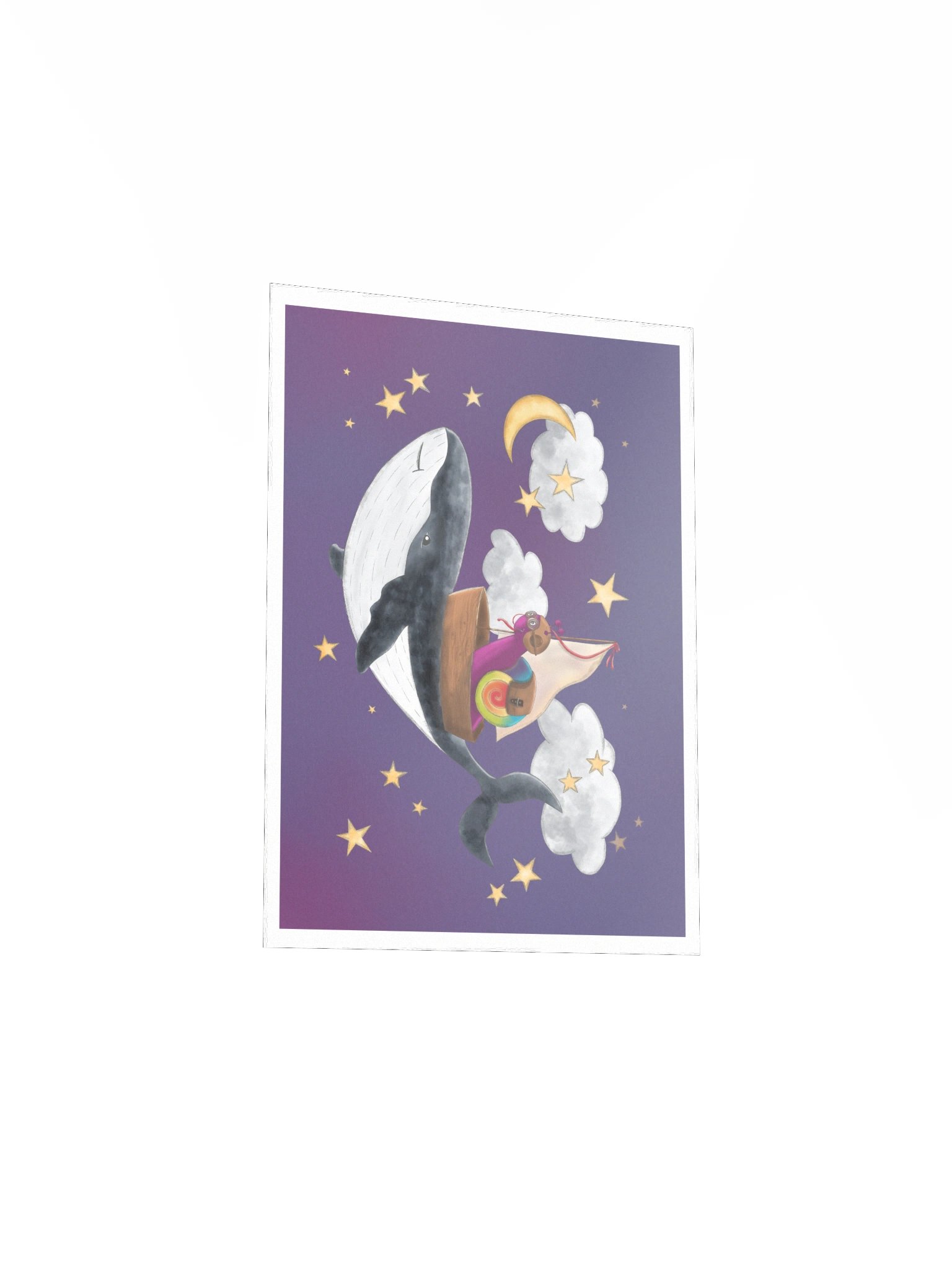 Moonwhale Voyage of Chilli Rainbow Snail— Enhanced Matte Poster product image (5)
