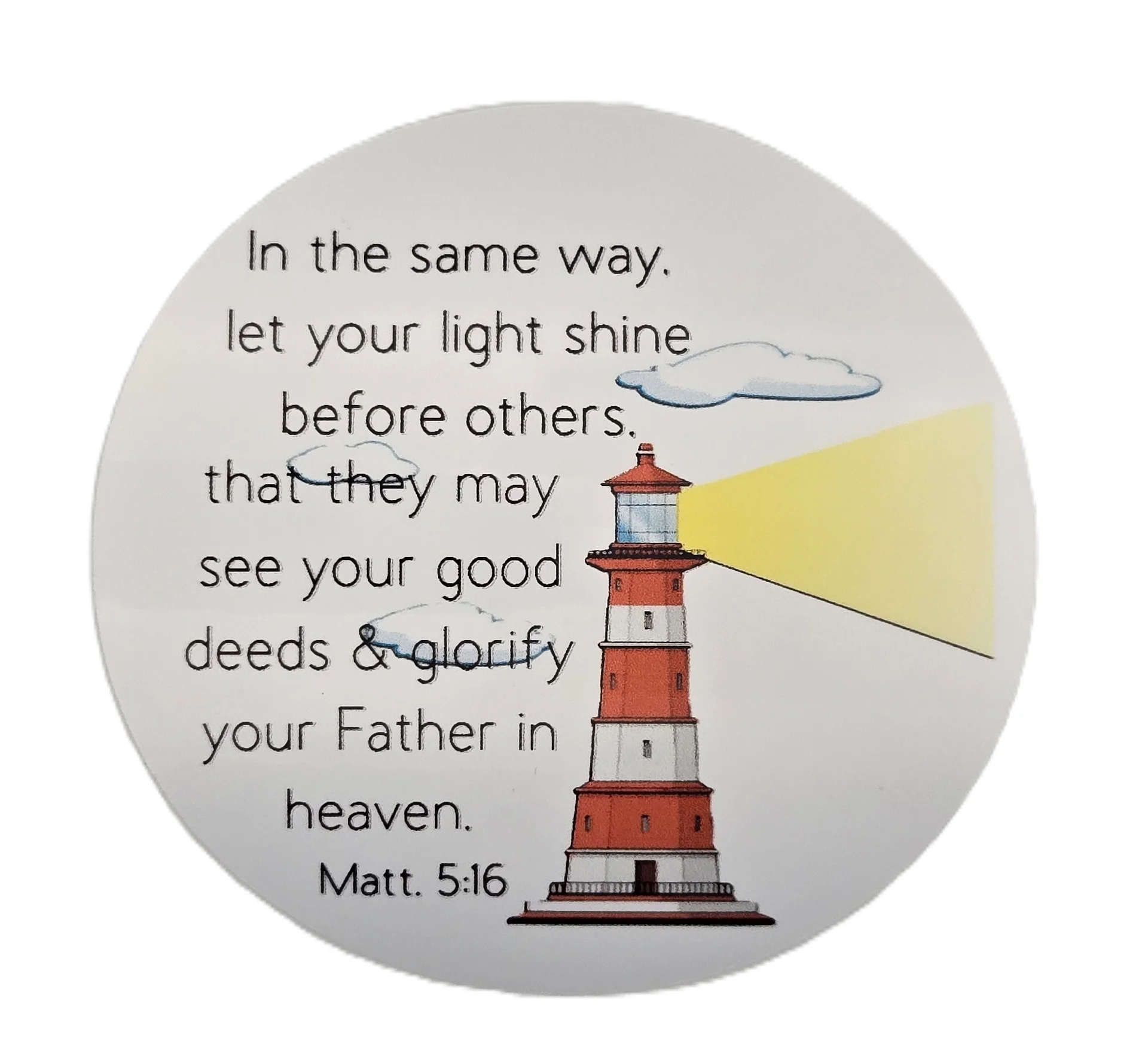 Let your light Shine vinyl sticker product image (1)