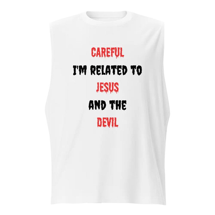 Related to Jesus and the Devil Muscle Tank product image (1)
