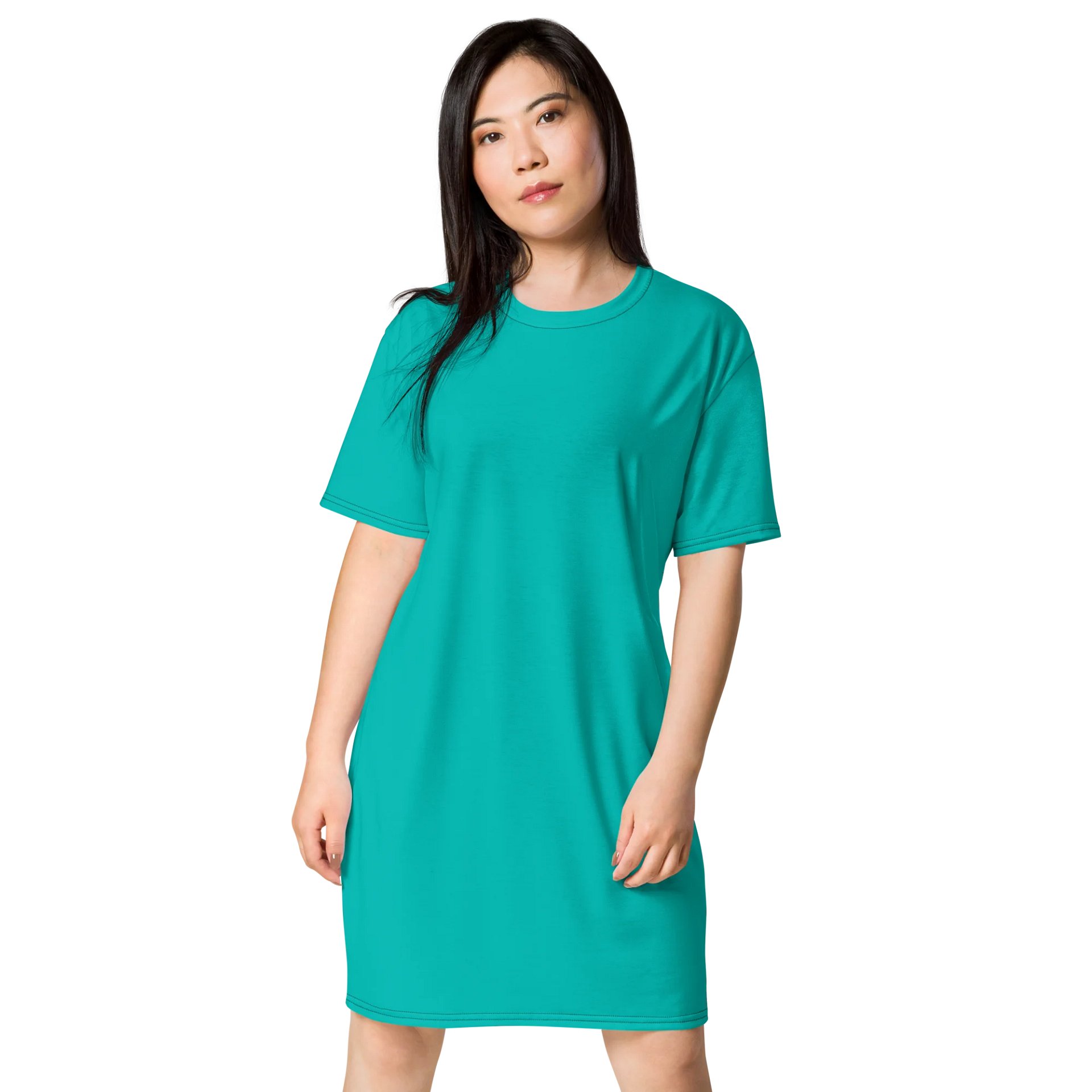 Oversized T-Shirt Dress - Vibrant Iris Blue, Sizes 2XS-6XL product image (1)