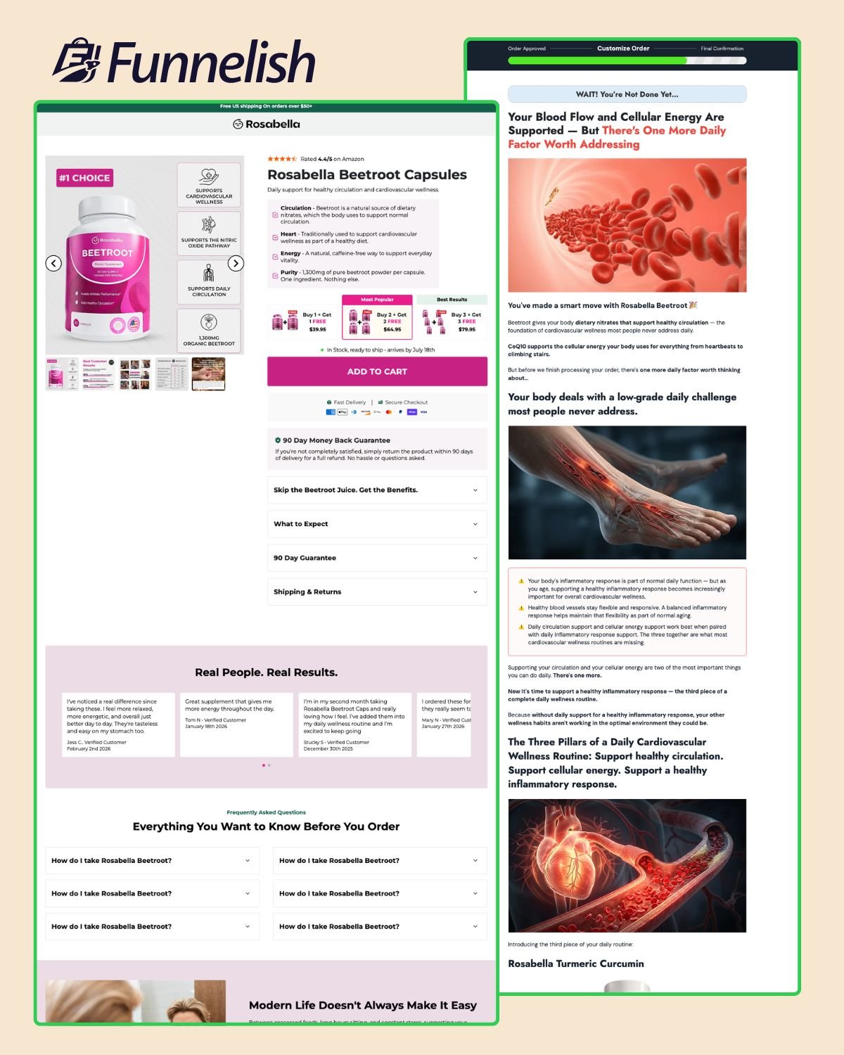 Rosabella Funnel V2 + Subscription Option | Funnelish Template product image (1)