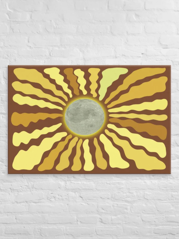 Lunar Radiance Canvas Print – Abstract Moon-Inspired Wall Art product image (1)