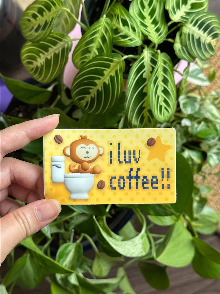 I Luv Coffee Sticker product image (1)