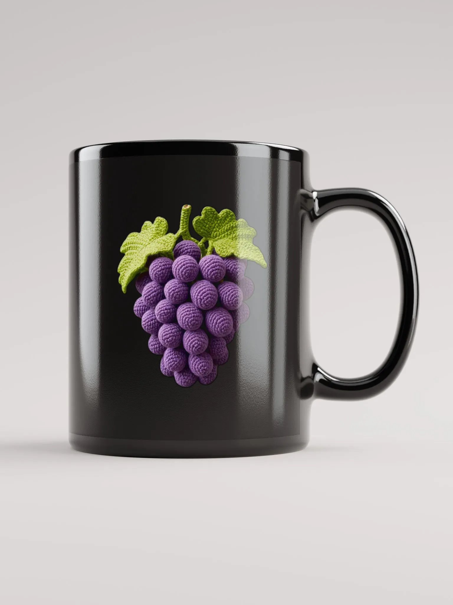 CozyAvocado Black Glossy Grape Slice Mug #1 product image (1)