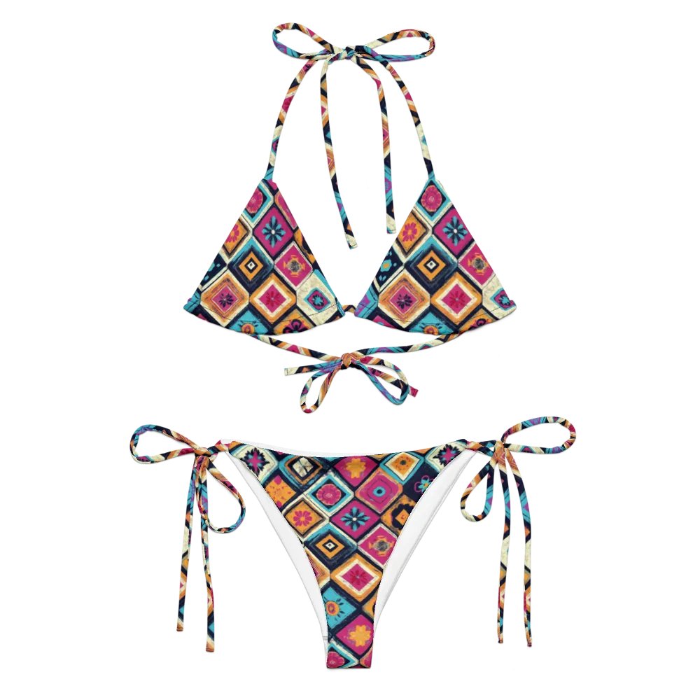 Symmetric Splendor Diamond Pattern Bikini Set product image (1)