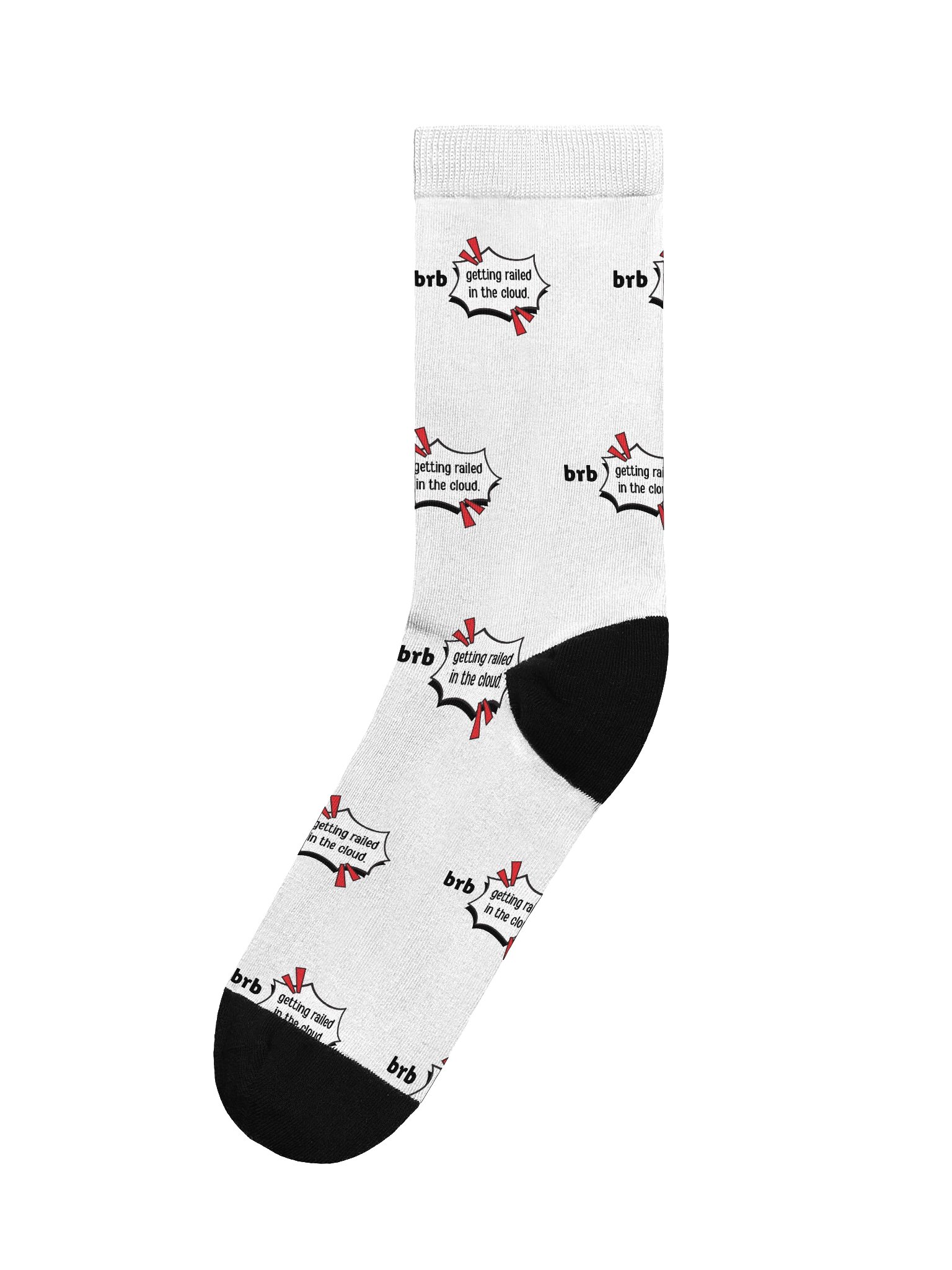 brb: Getting Railed in the Cloud Socks product image (1)