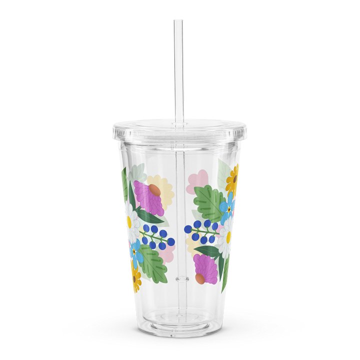 Floral Yarn Clear Tumbler product image (2)