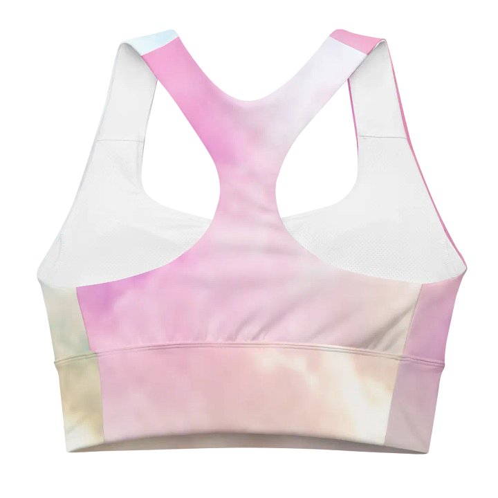 Blur cloud rainbow Design Longline Sports Bra - v4 product image (2)