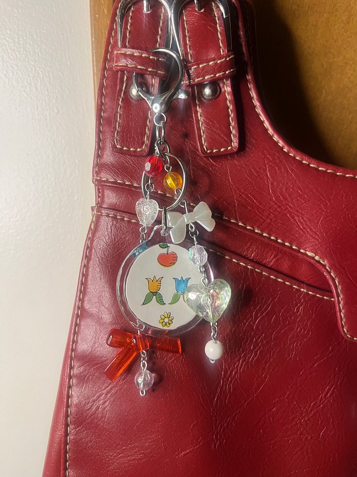 Flowers + Doves Deluxe Bag Charm product image (1)