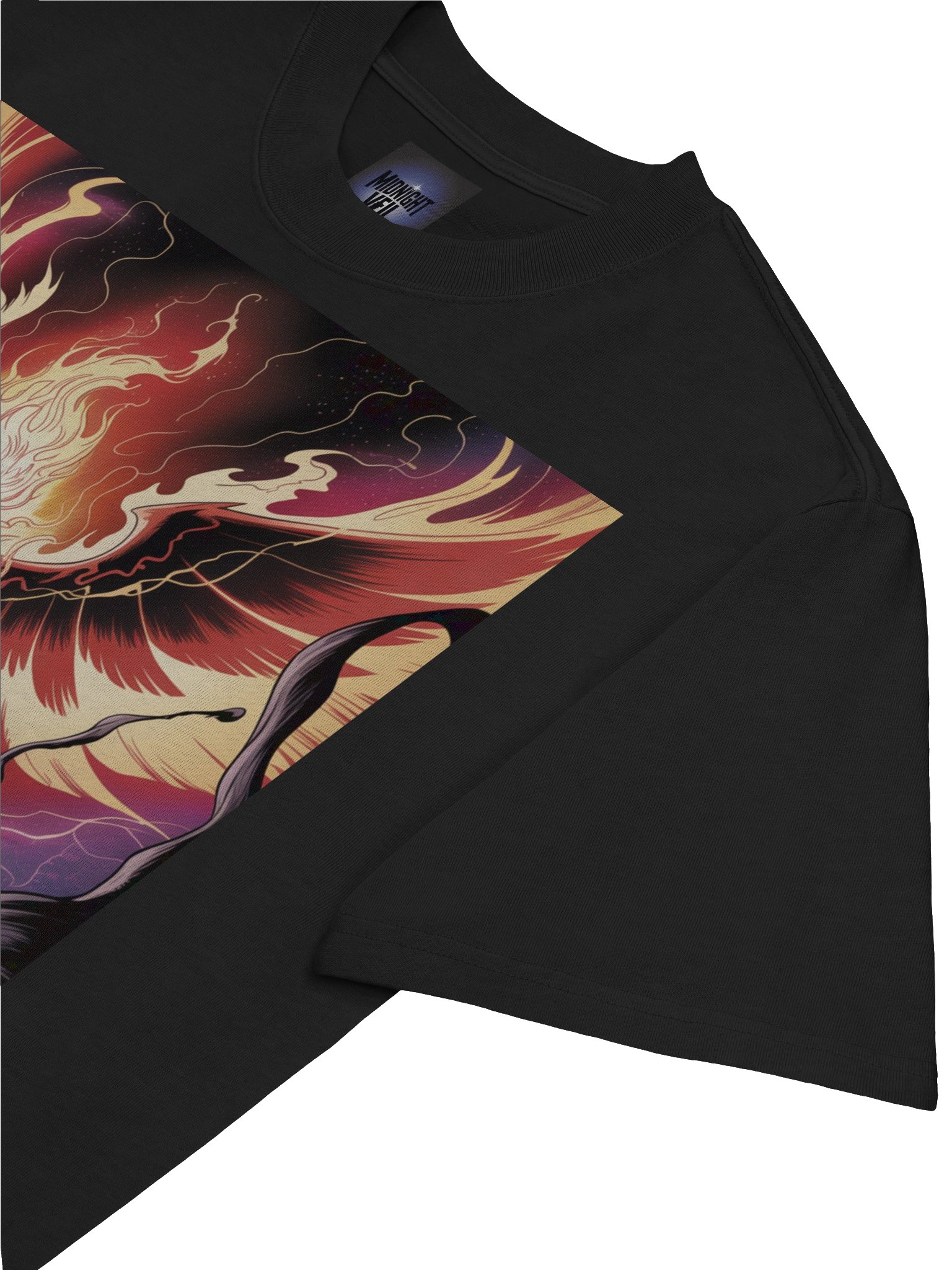 Dark Phoenix Celestial Inferno Oversized Faded T-Shirt – Flame Wing Fury product image (7)