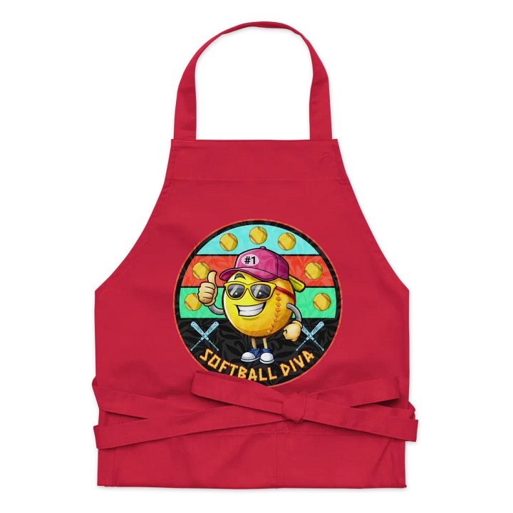 Softball Diva Cartoon Character Apron product image (2)
