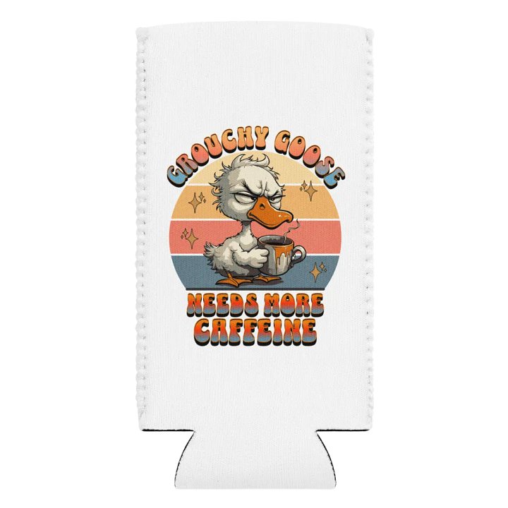 Grouchy Goose Needs More Caffeine Can Cooler product image (2)