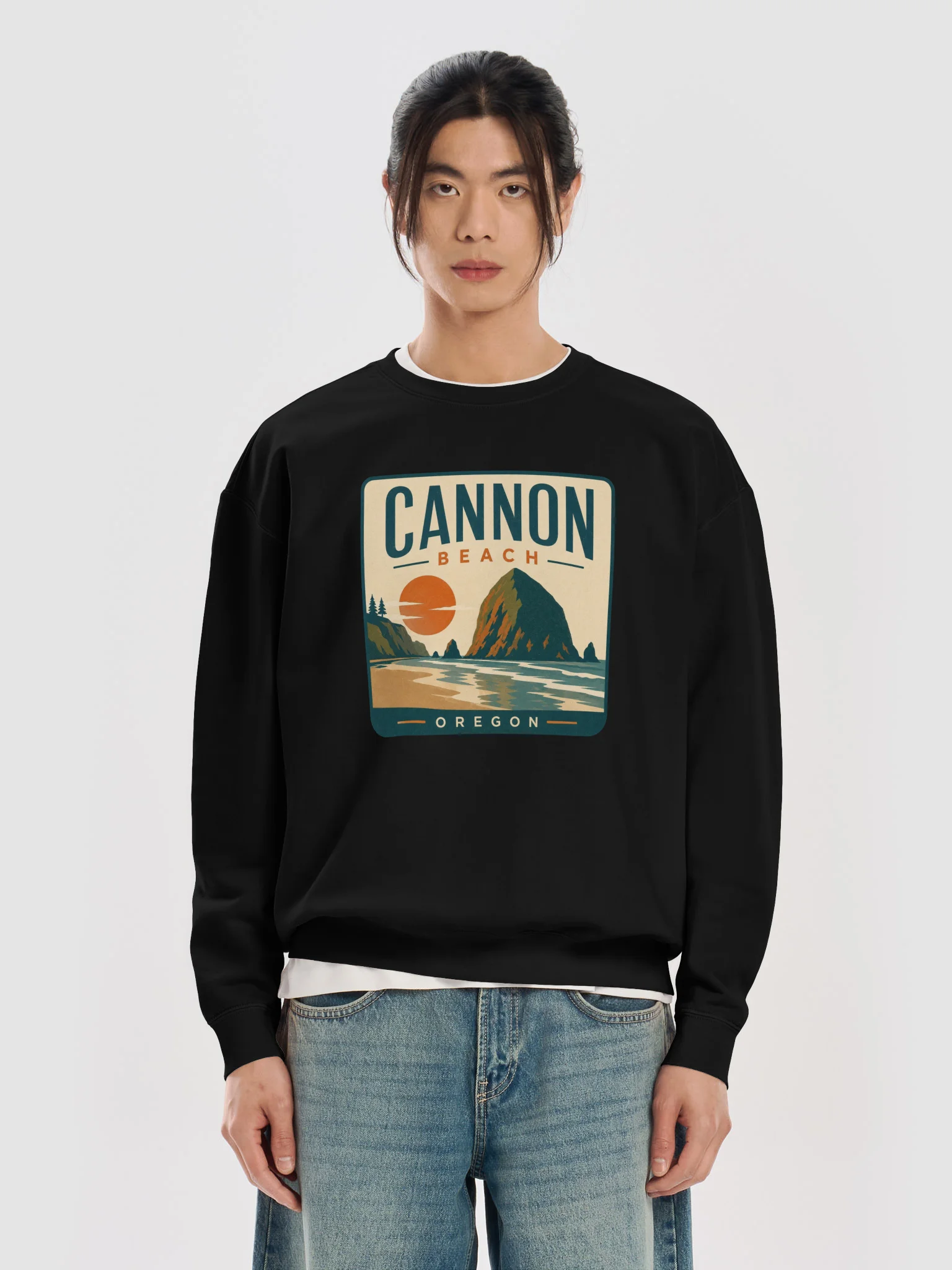 Cannon Beach Oregon Vintage Sweatshirt product image (41)
