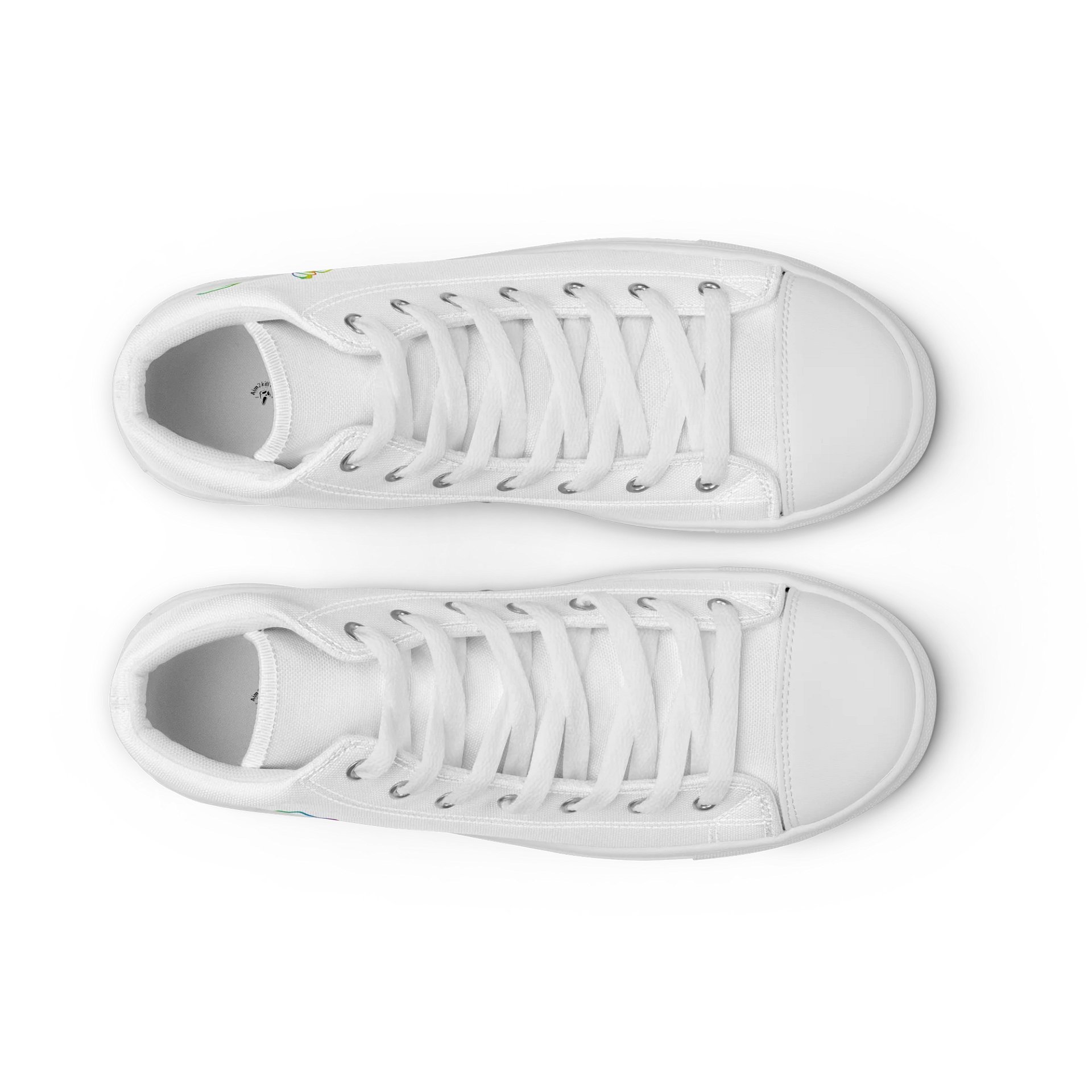 Men's White Canvas High Top - Rainbow Ghostie product image (7)