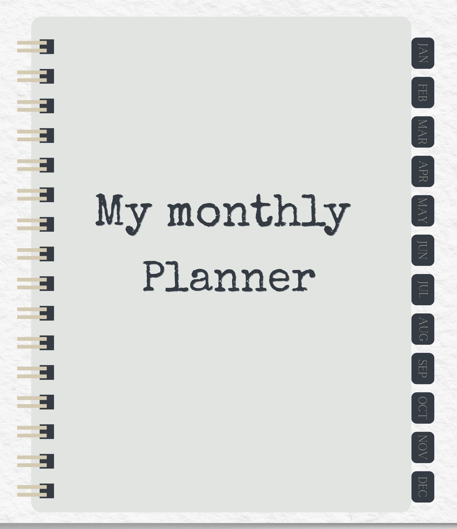 Minimalistic Digital Monthly Planner product image (1)