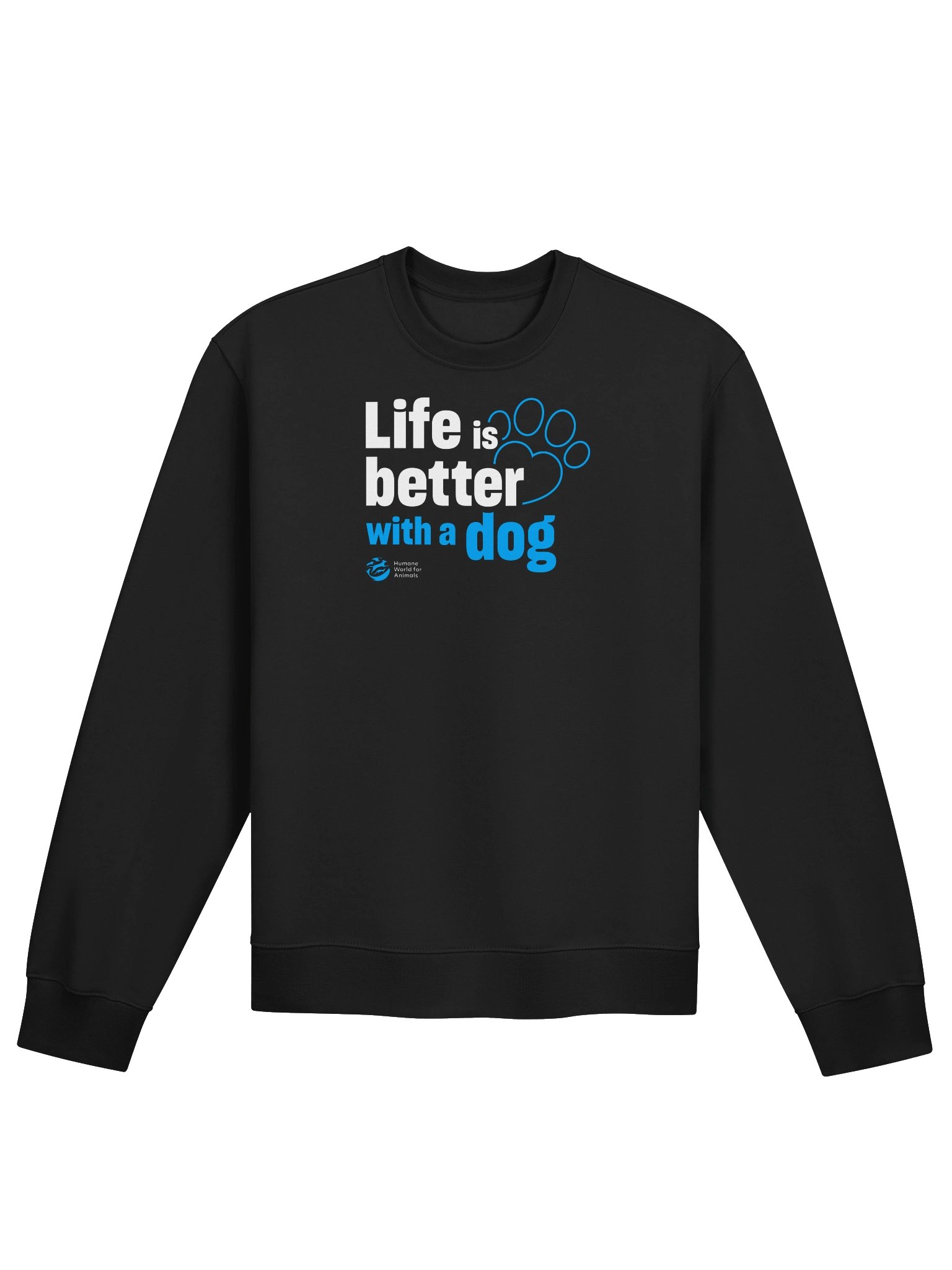 Life is better with a dog - typographic - Sweatshirt product image (1)