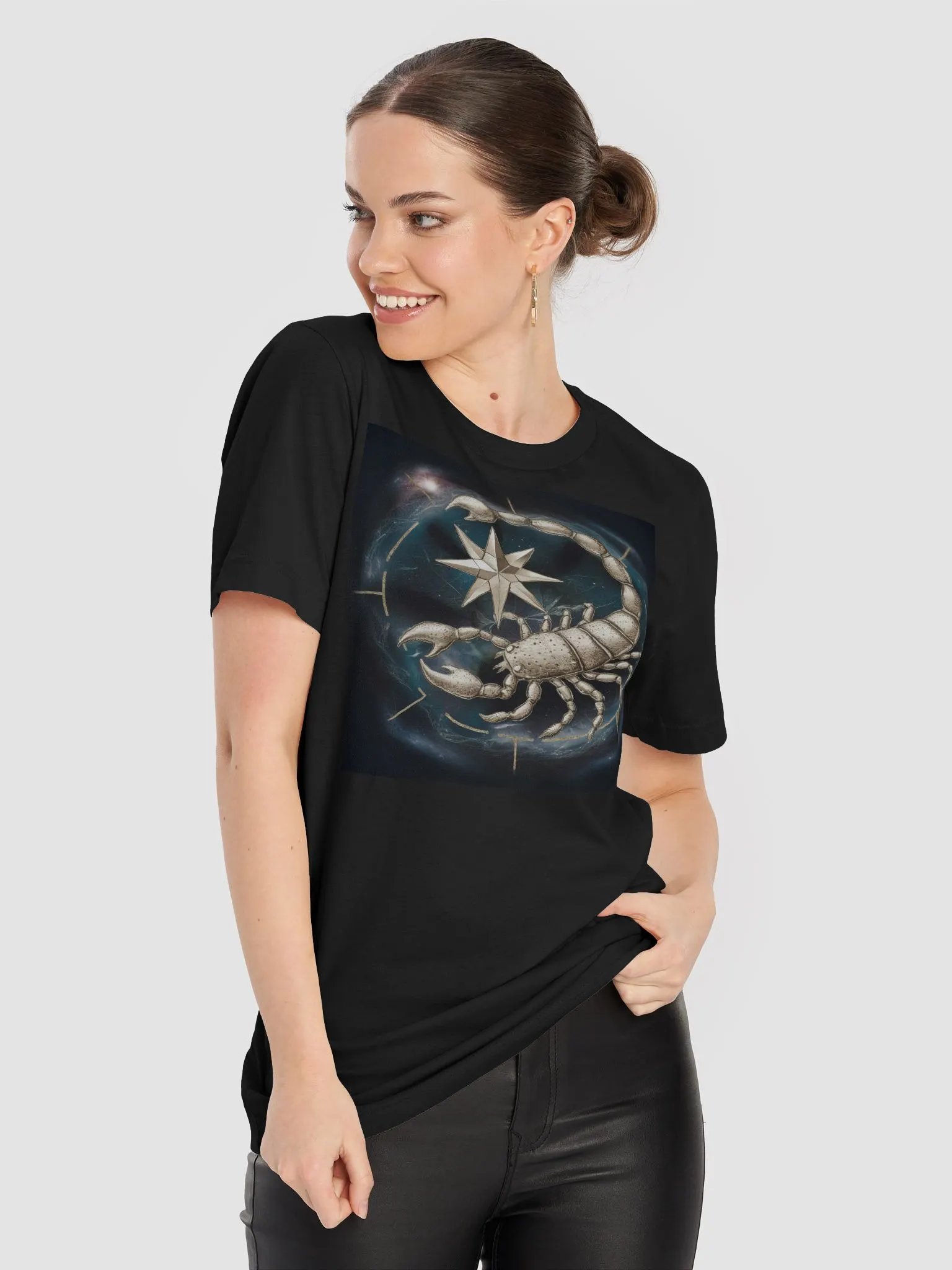 Scorpio Zodiac Unisex Supersoft T-Shirt with Cosmic Design product image (9)