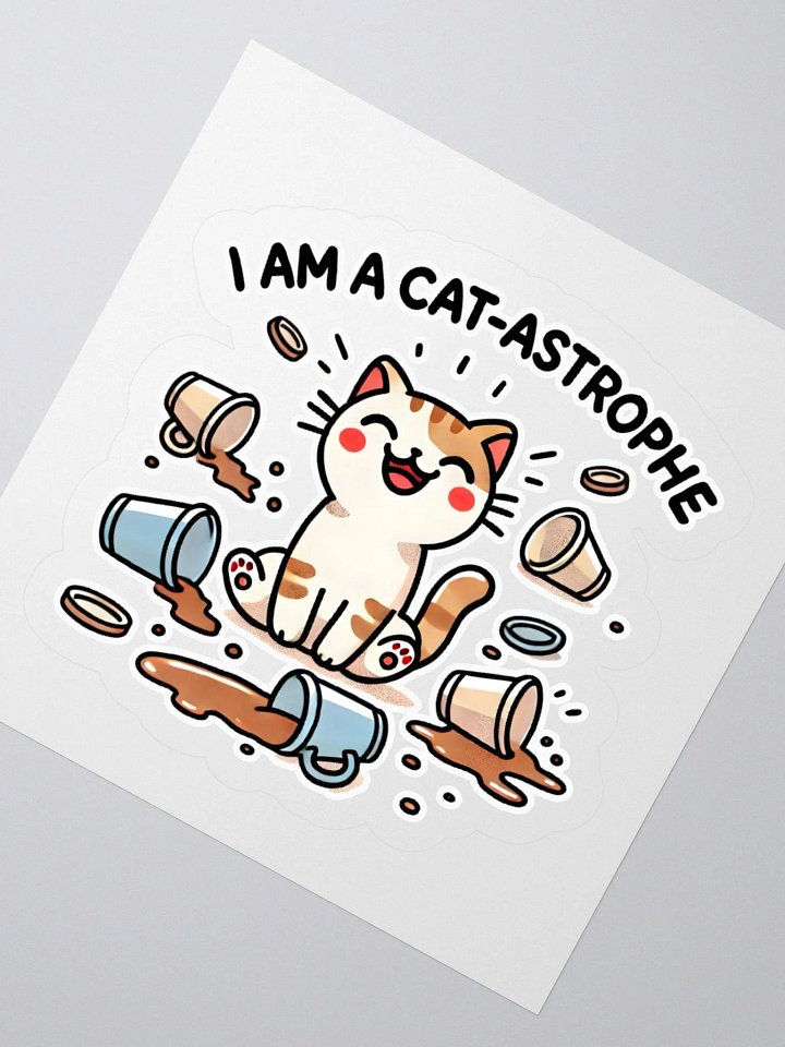 I am a cat-astrophe sticker product image (4)