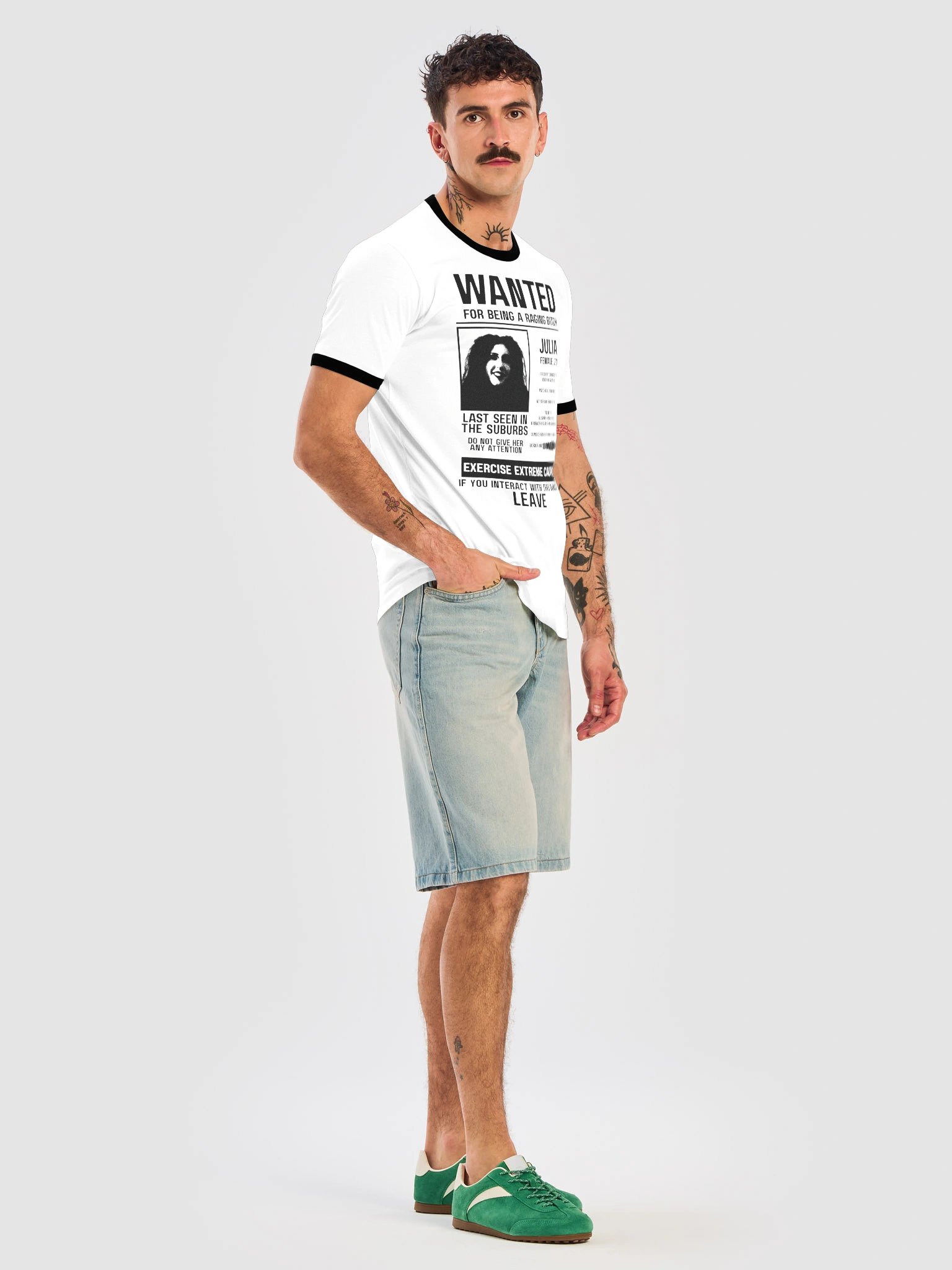 POSTMORTEM Wanted Ringer T-Shirt product image (7)