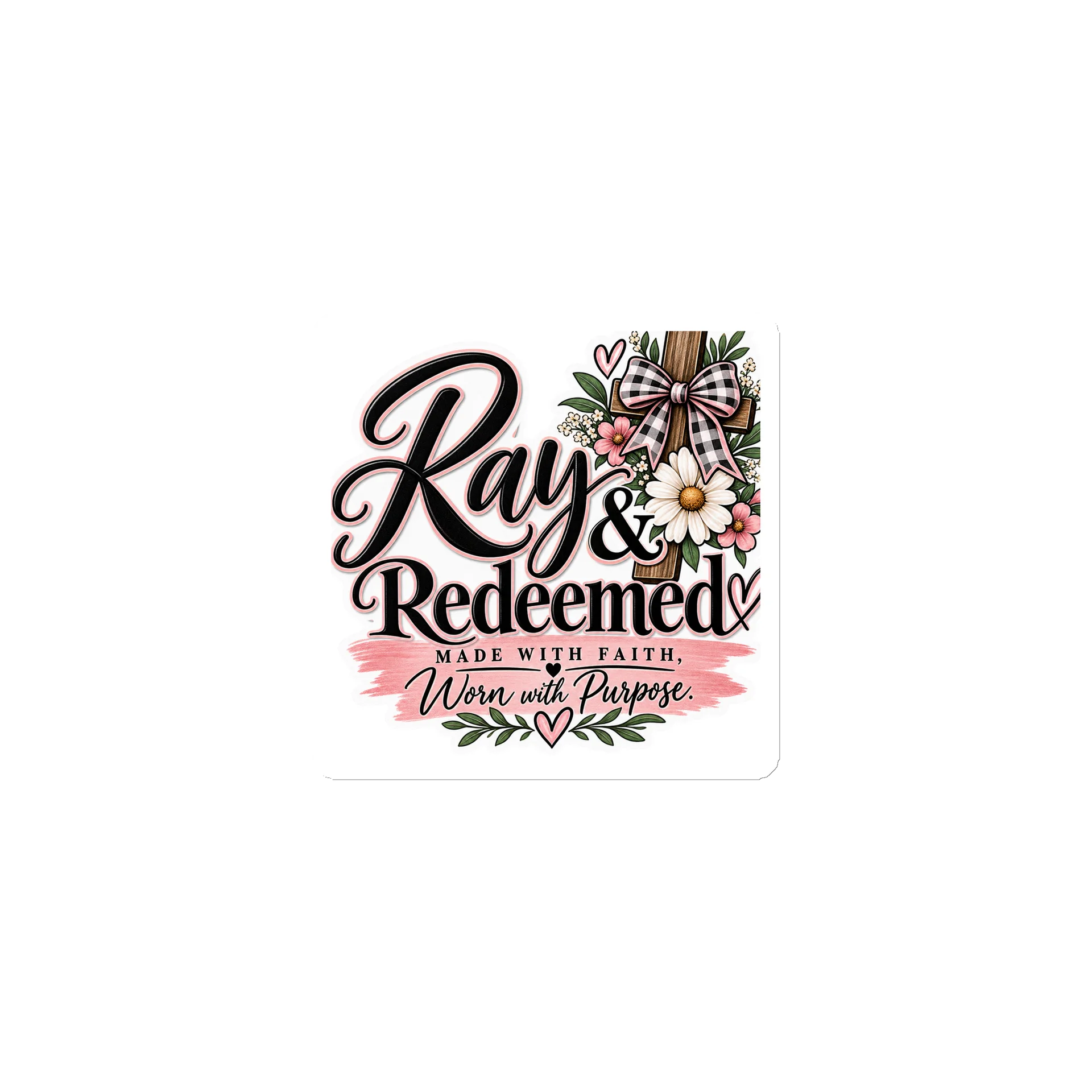 Ray & Redeemed Faith Floral Magnet product image (1)
