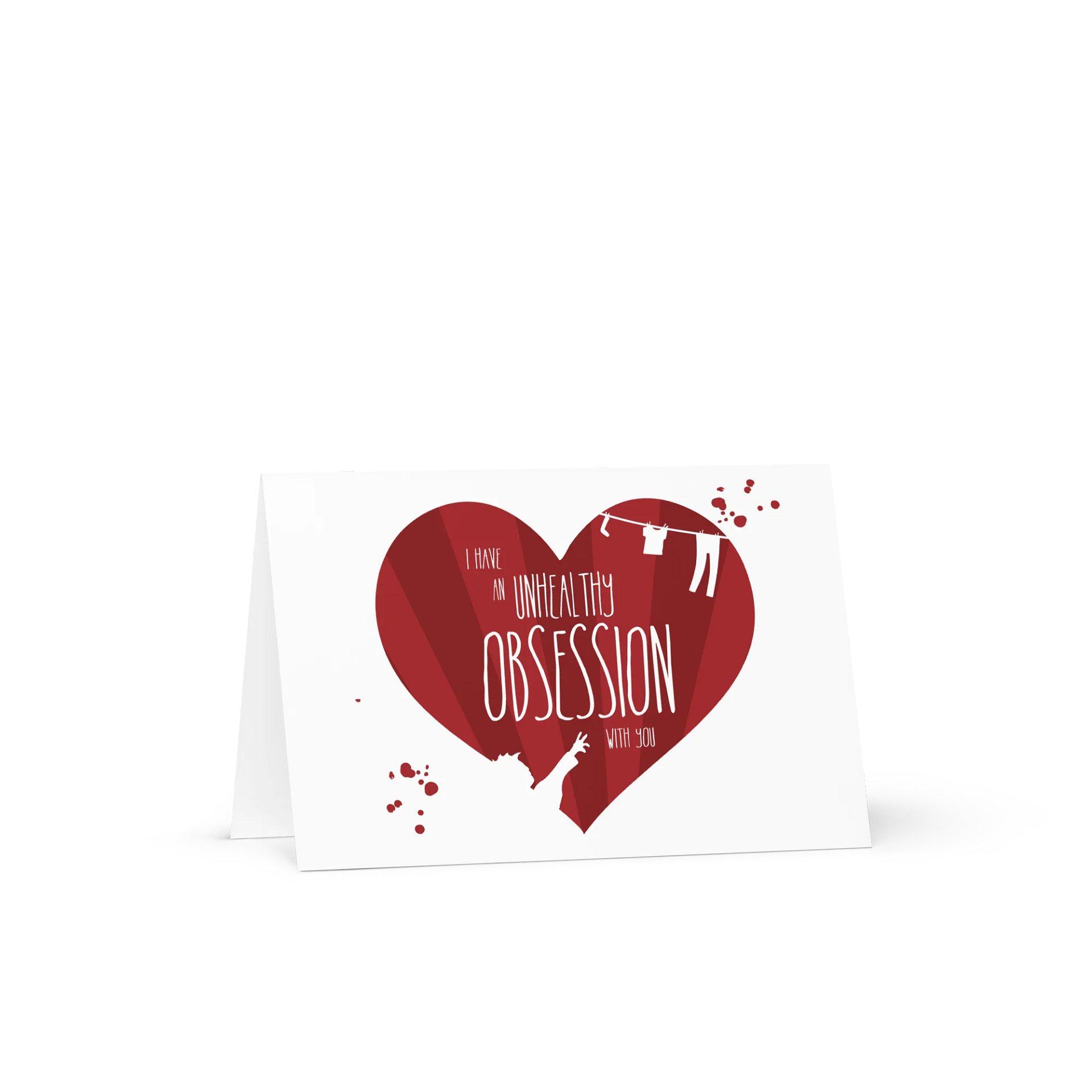"An Unhealthy Obsession" greeting card product image (1)