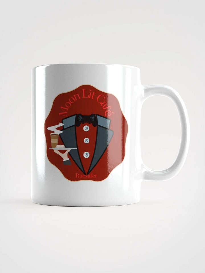 Moon Lit Cafe - White Glossy Mug product image (1)