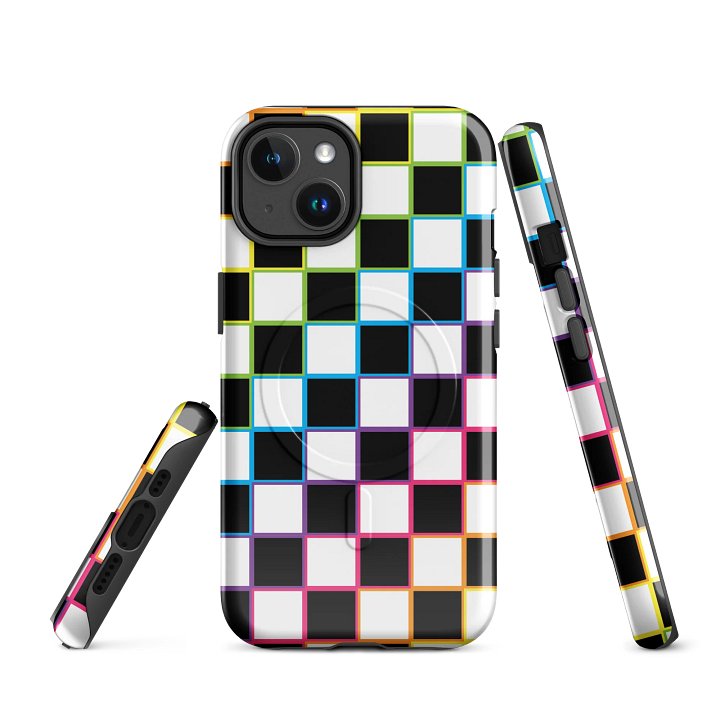 Rainbow Checkered iPhone Case product image (2)