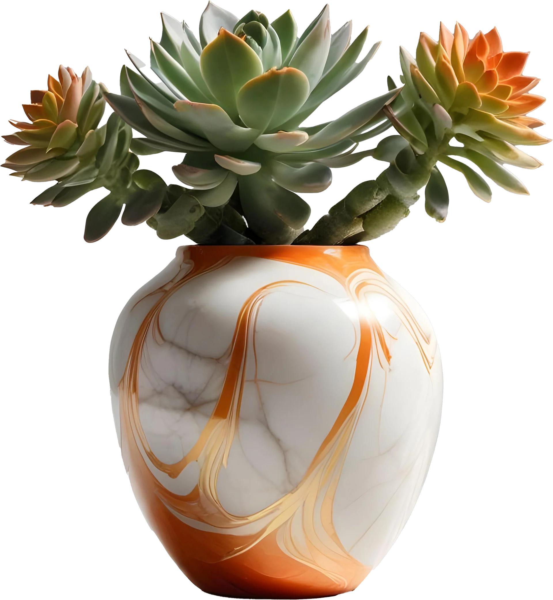 Collection: Marble Eternal – Shabby Chic Succulent Vase png product image (1)