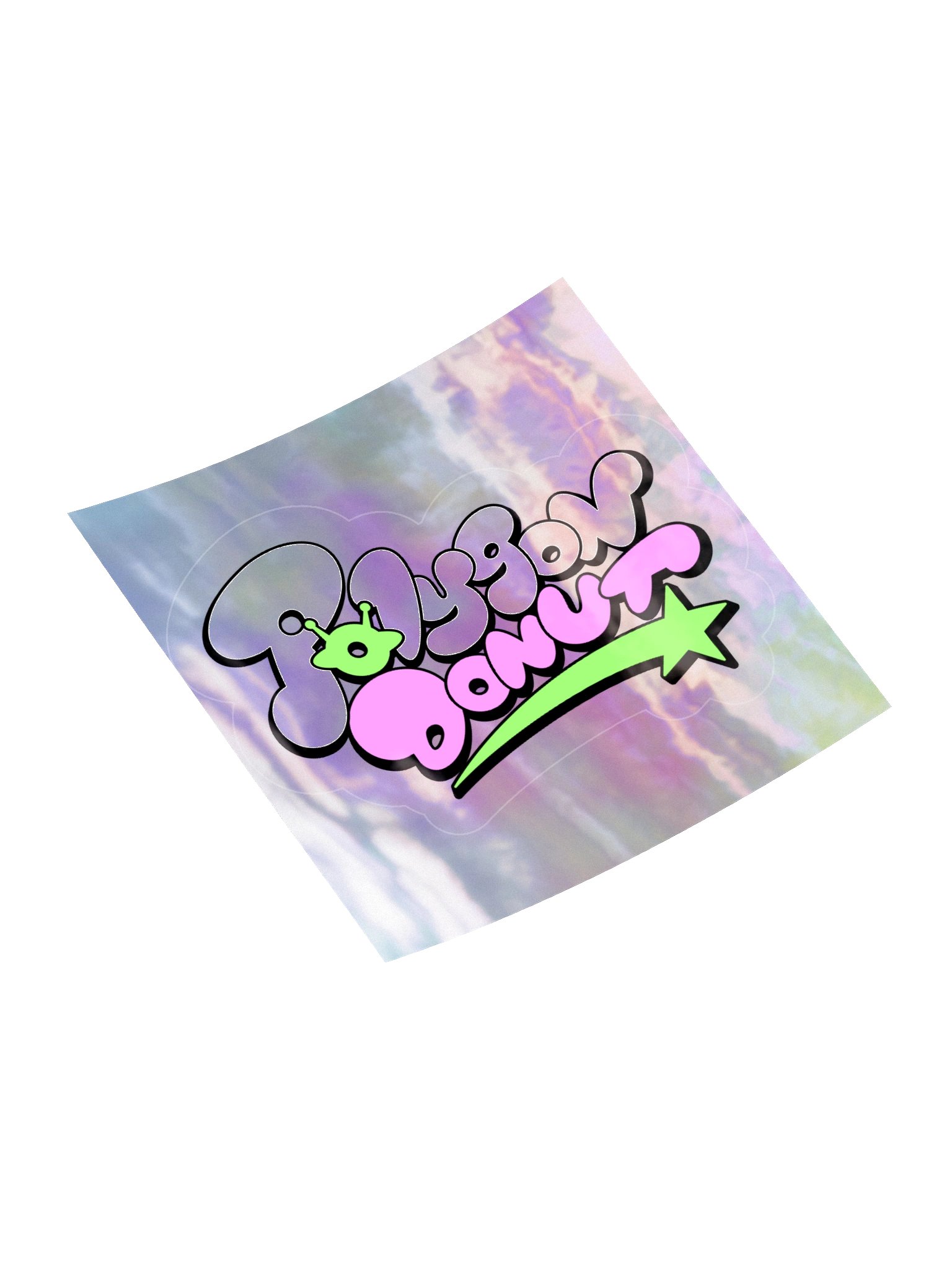 Polygon Donut Logo Holographic Sticker product image (4)