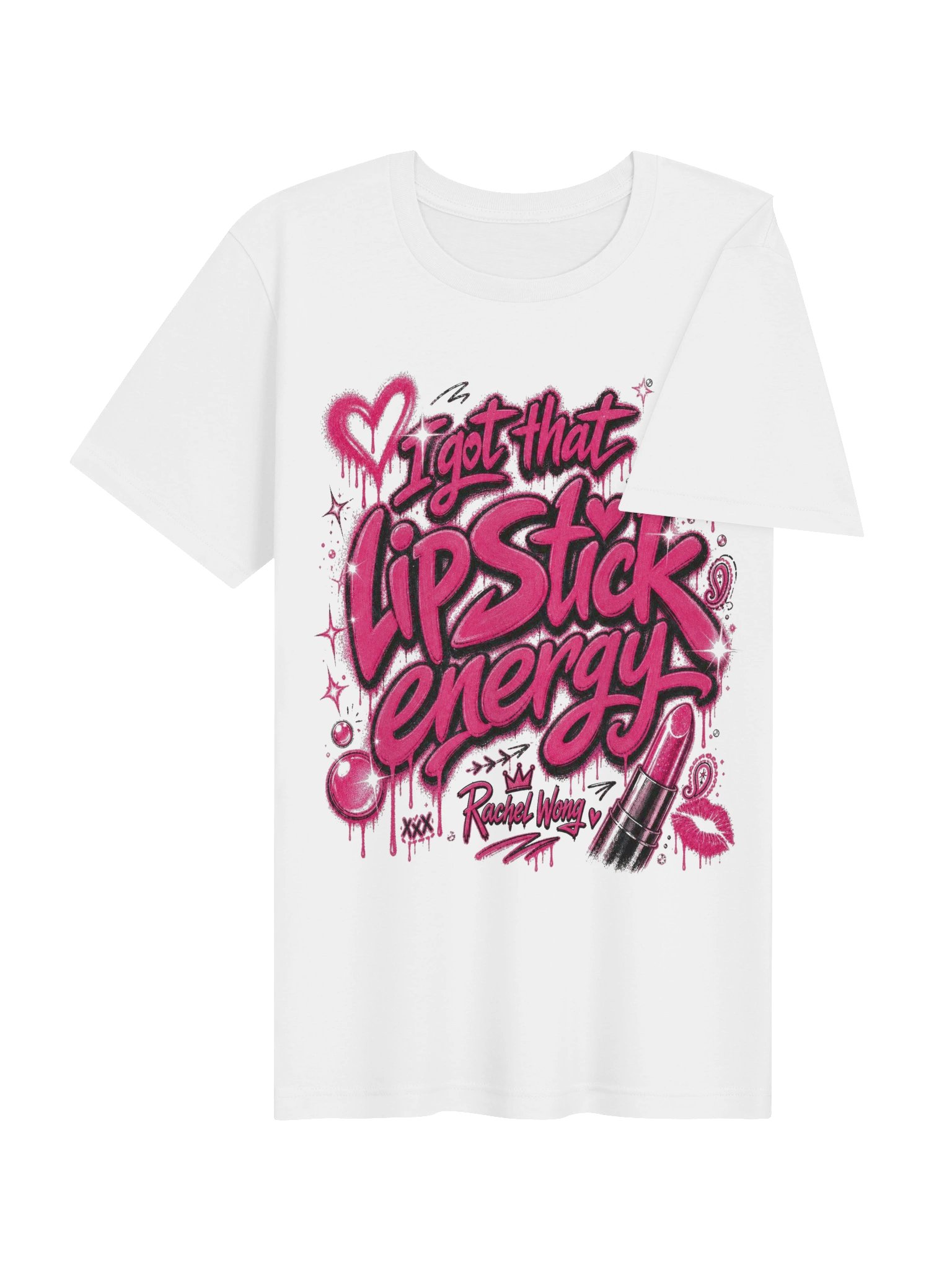Lipstick Energy Pink Graffiti Tee product image (4)