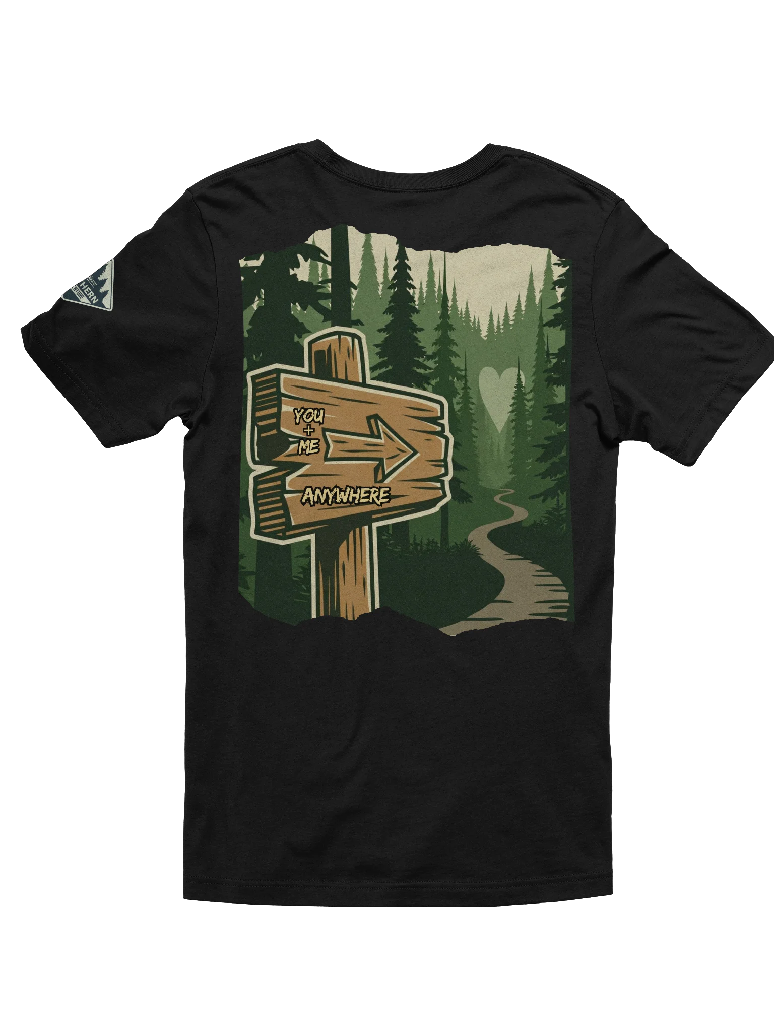 You + Me Anywhere – Northwoods Trail Sign Tee product image (1)