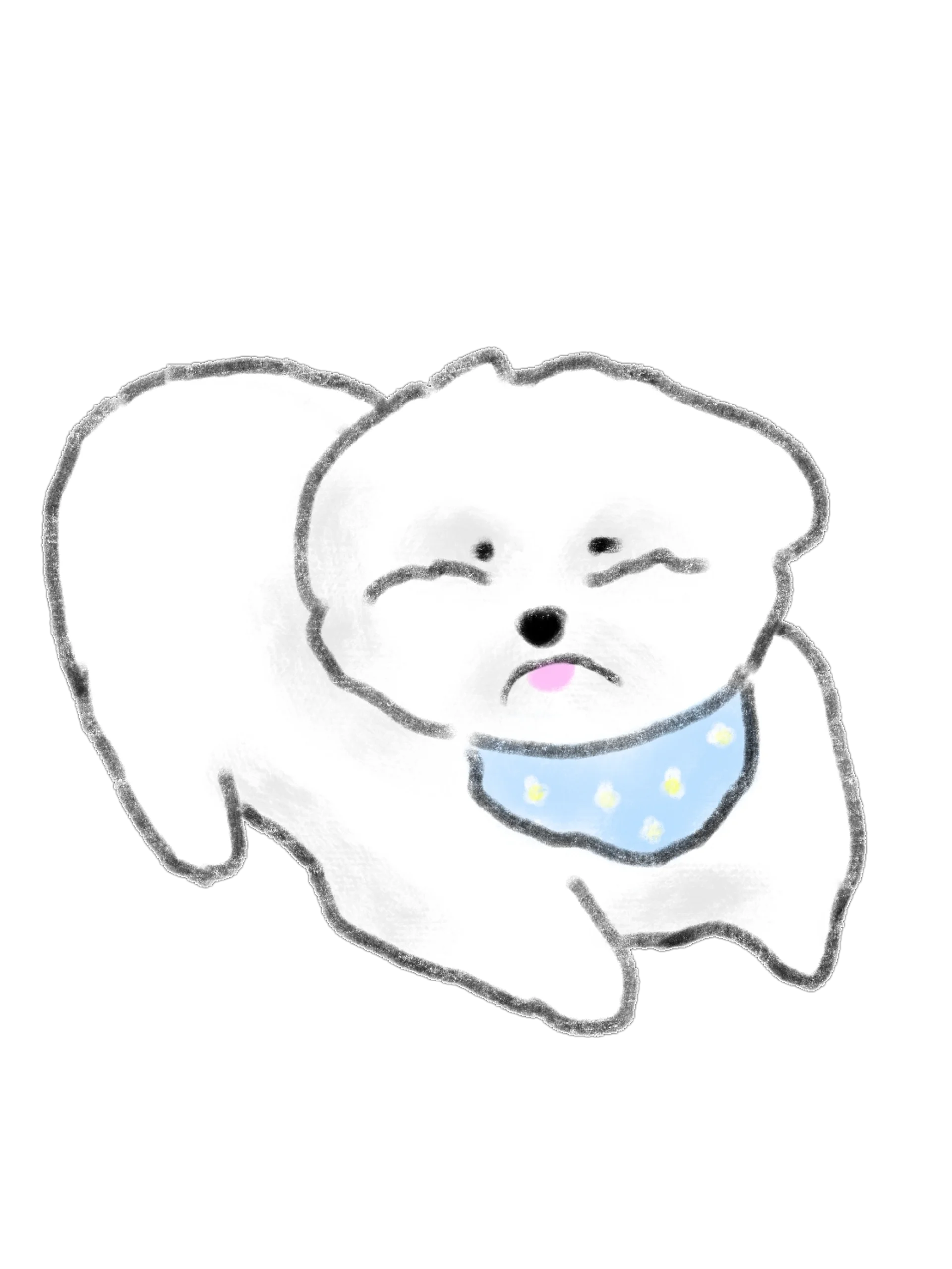 15 Hand-Drawn White Dog PNG Clipart Bundle product image (7)
