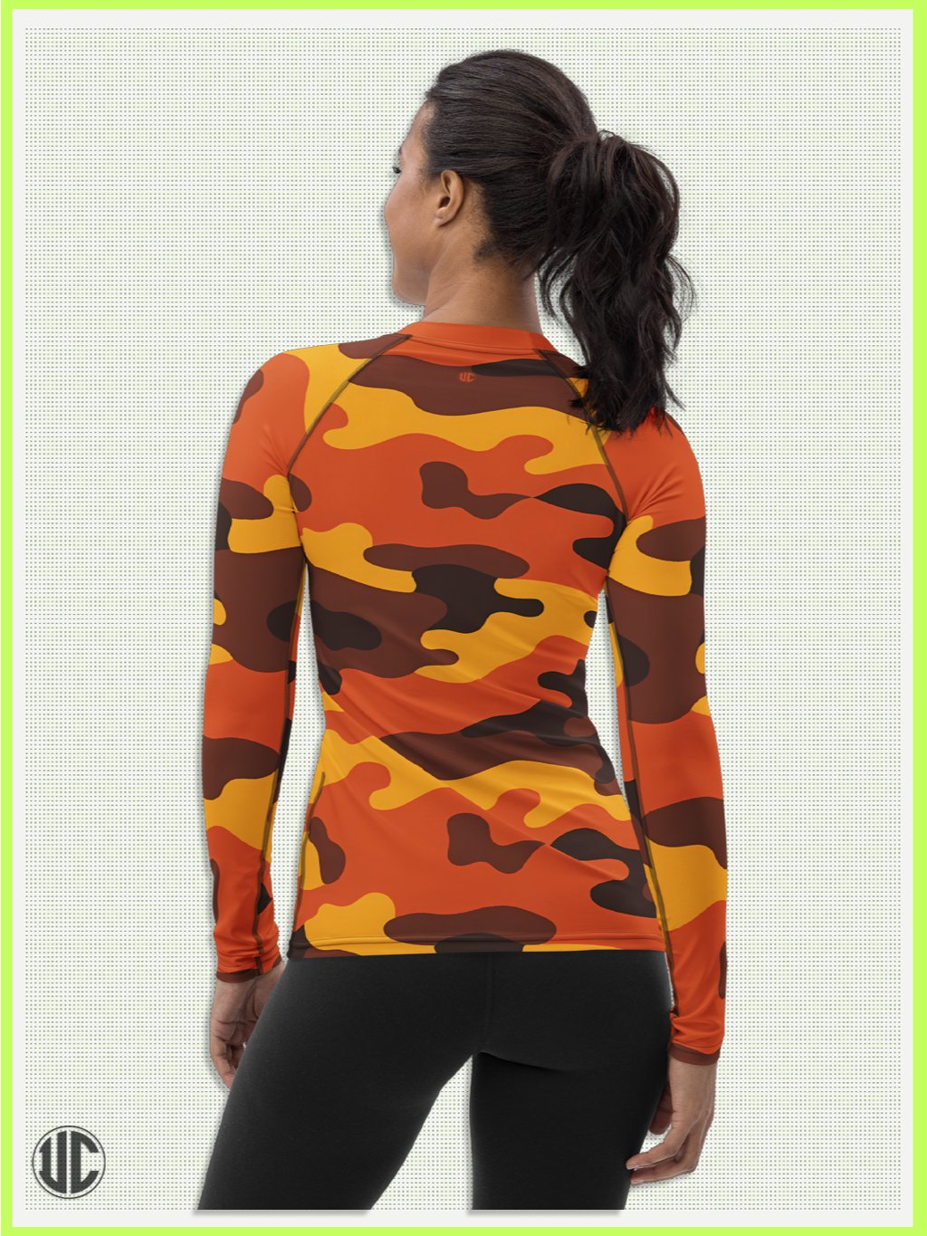 Savage Sunset Orange Camo – Women’s Rash Guard product image (2)