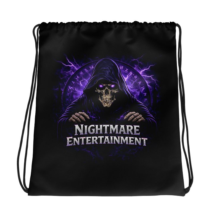Nightmare Entertainment Drawstring Backpack product image (1)