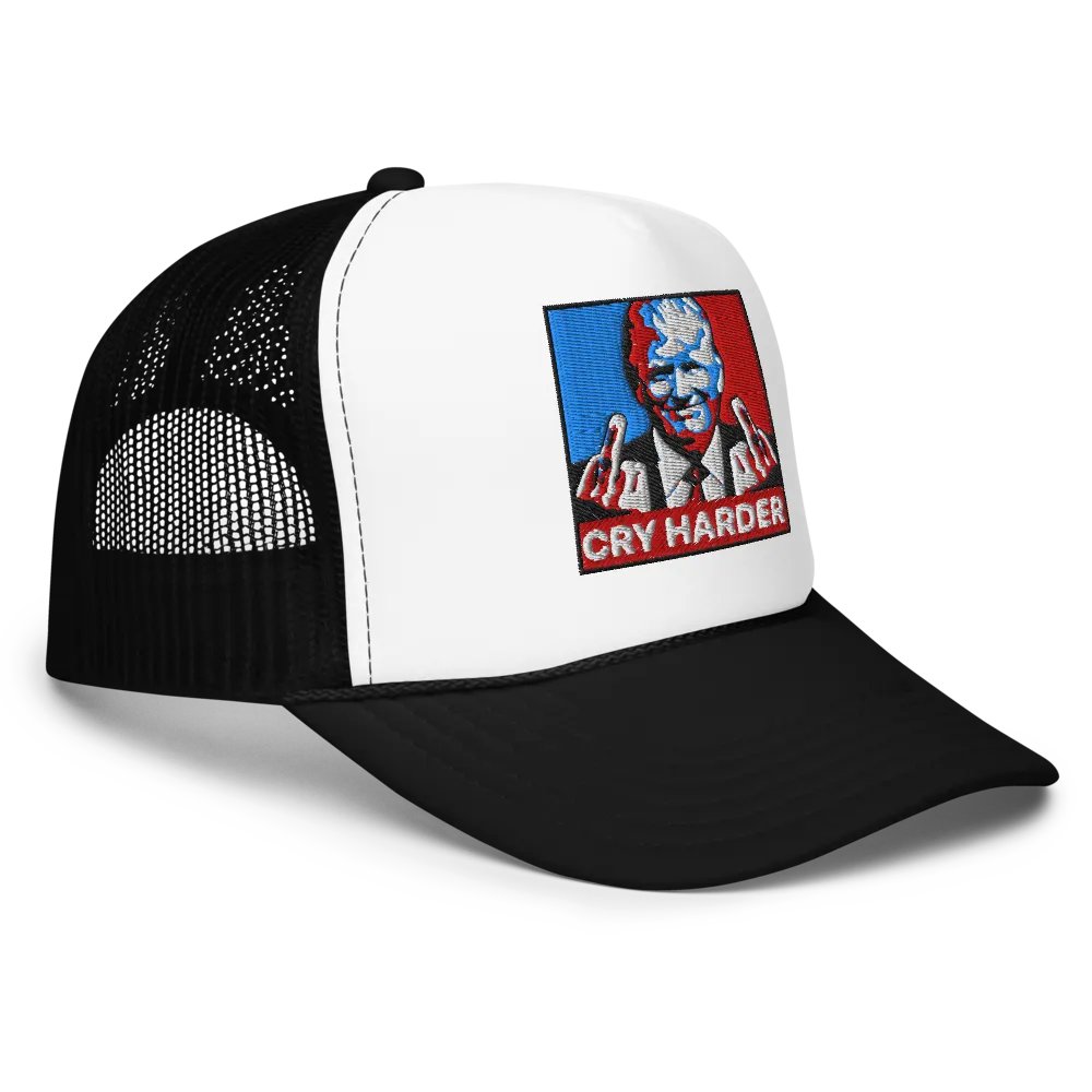 CRY HARDER Foam Trucker Hat product image (4)