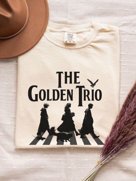 Golden Trio on Abbey Road Parody Vintage Parody Shirt product image (2)