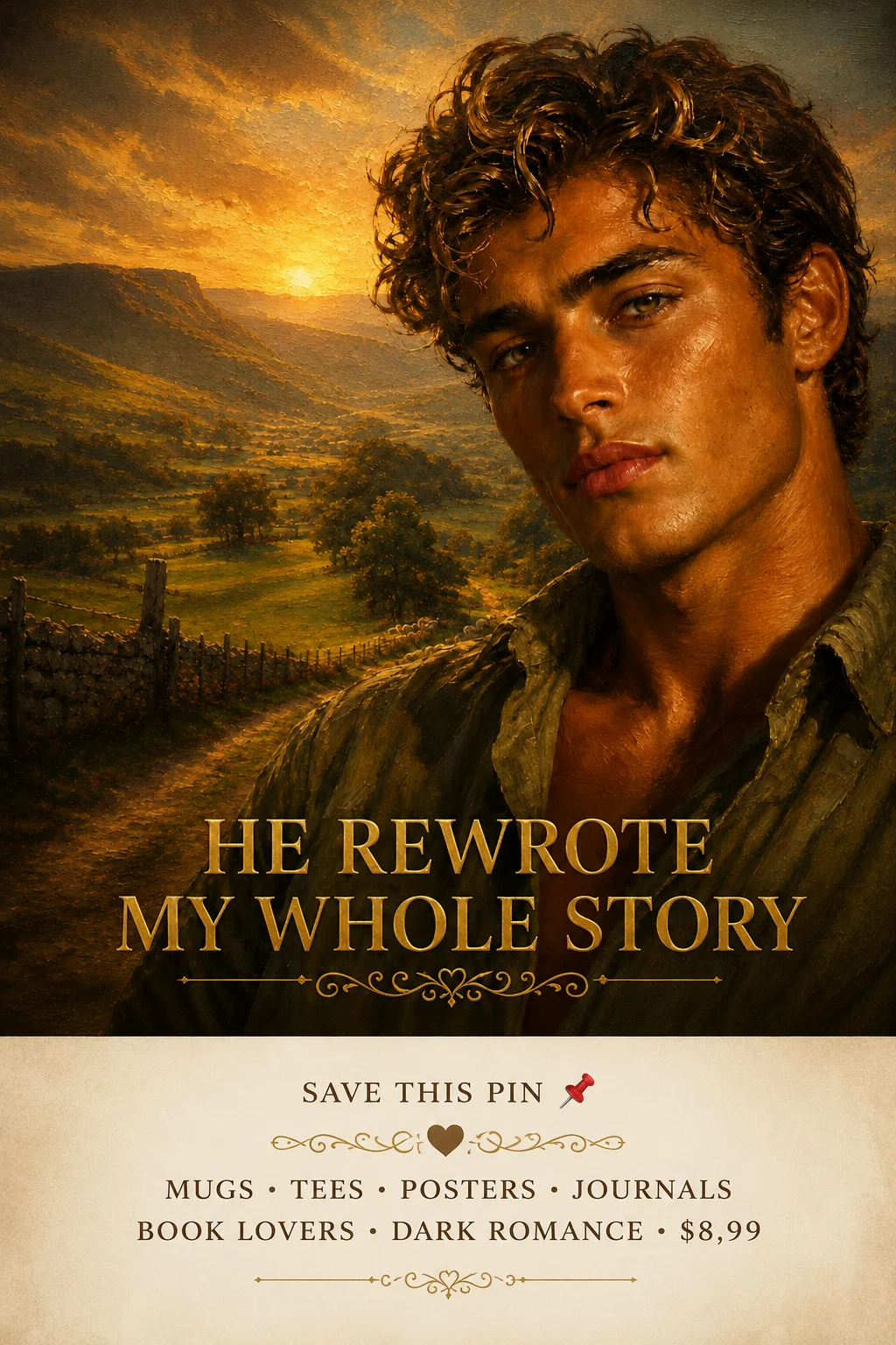 He Rewrote My Whole Story | Dark Romance Art Digital Download $8,99 product image (1)