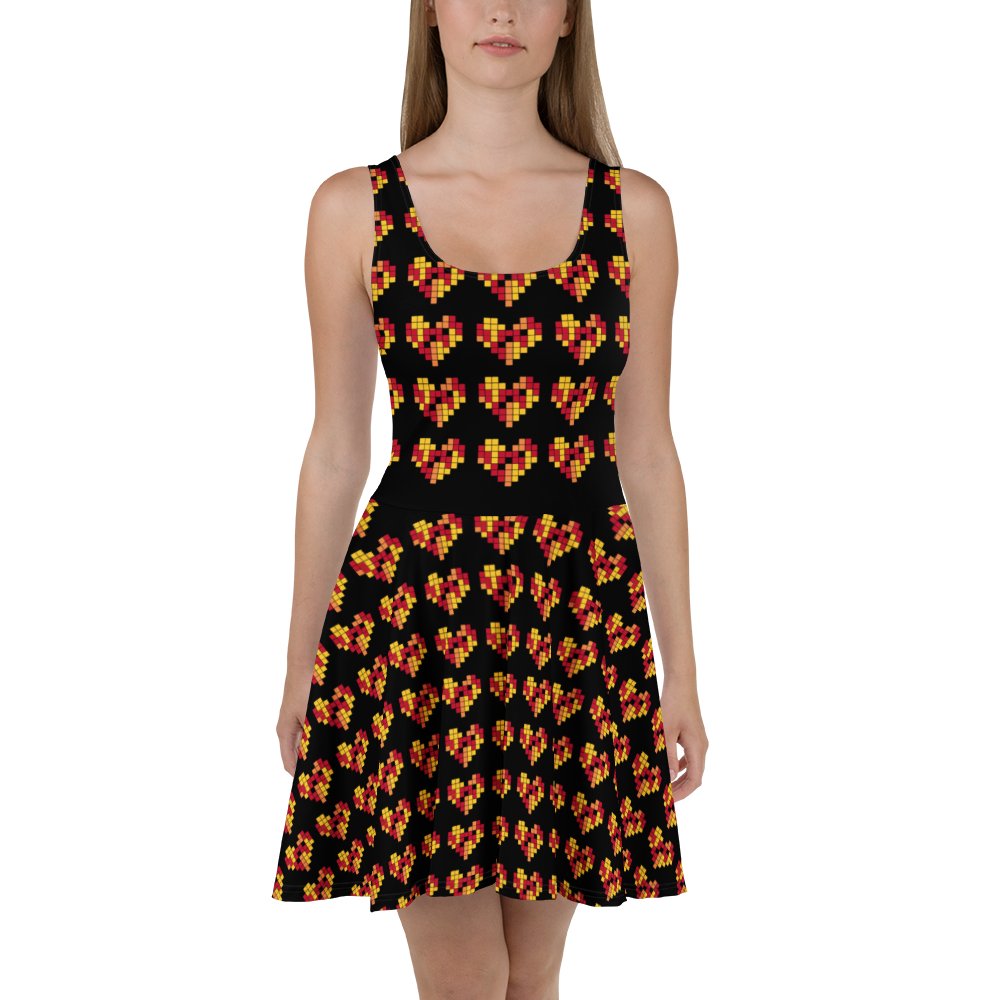 Pixel Art Hearts Dress 8-Bit Retro product image (1)