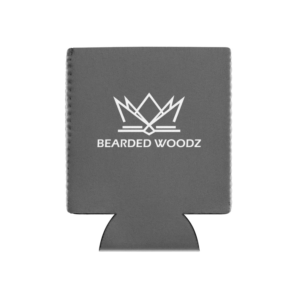 Coozie Can Cooler (Design: Bearded Woodz) Grey product image (1)