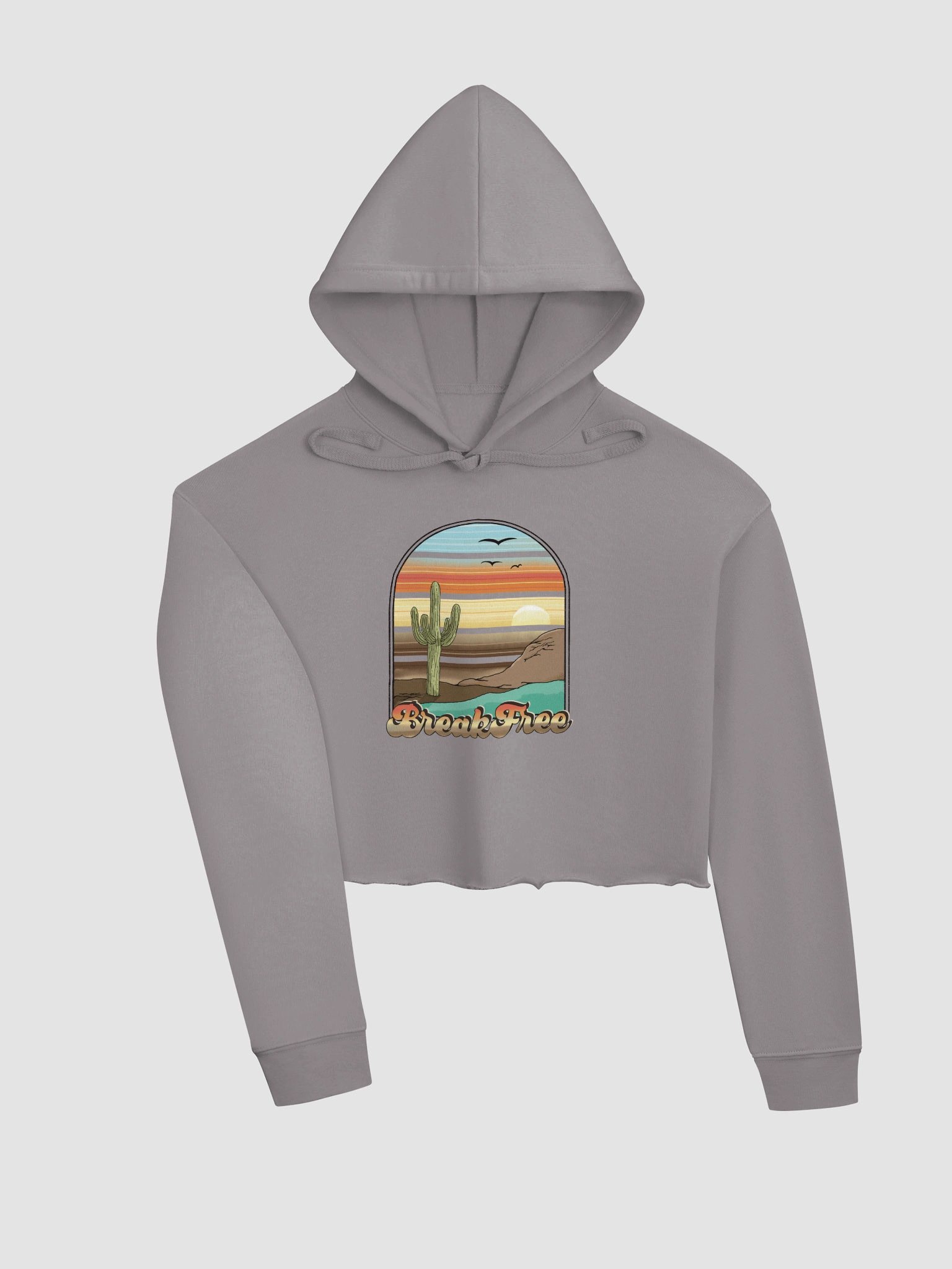 Cropped hoodie - Break Free Cactus product image (20)