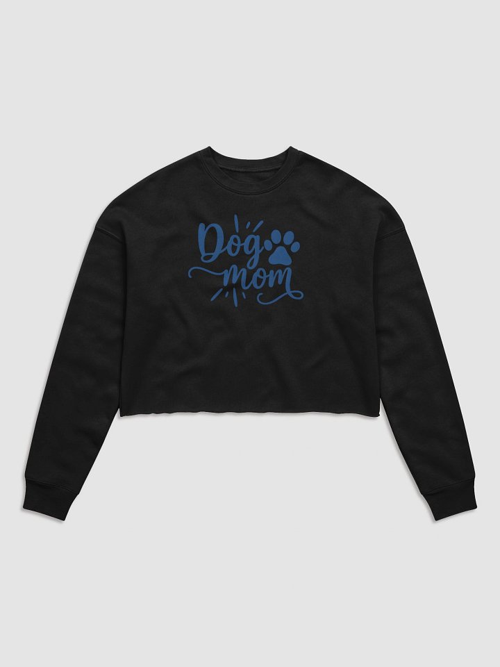 Dog Mom Crop Top with Paw Print | Handwritten Style Pet Lover Tee | Cute Gift for Dog Moms product image (1)
