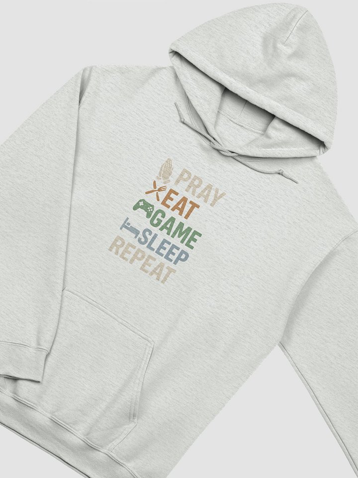 Pray Eat Game Sleep Repeat Hoodie – Christian Gamer Faithwear product image (18)