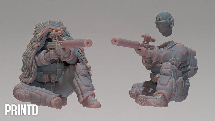 FSB Alpha Group Snipers - Modern Warfare Wargame Hobby Resin Scale Models product image (2)