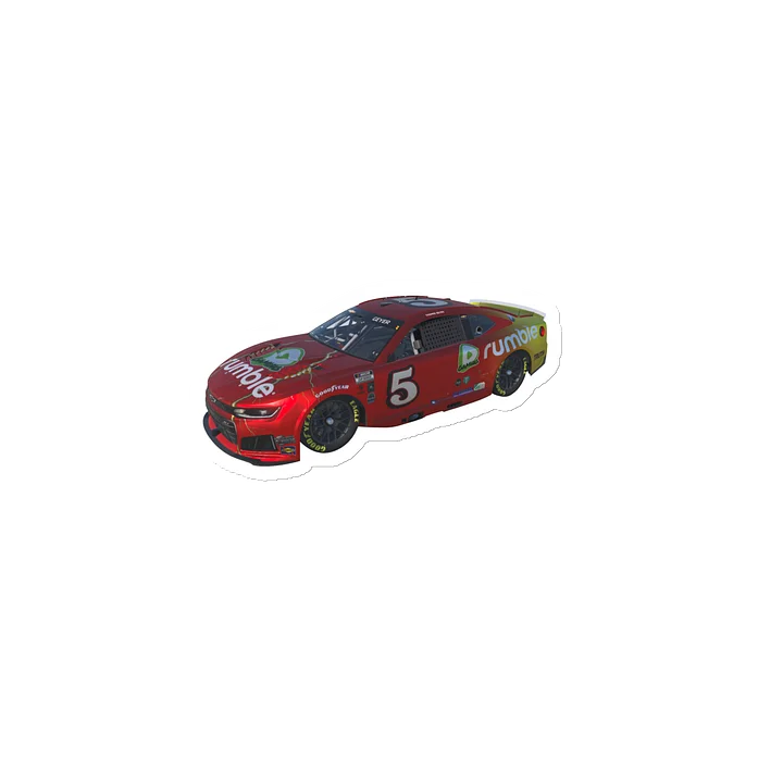 Racing RUMBLE GAMING Red #5 Die-Cut Magnet product image (2)