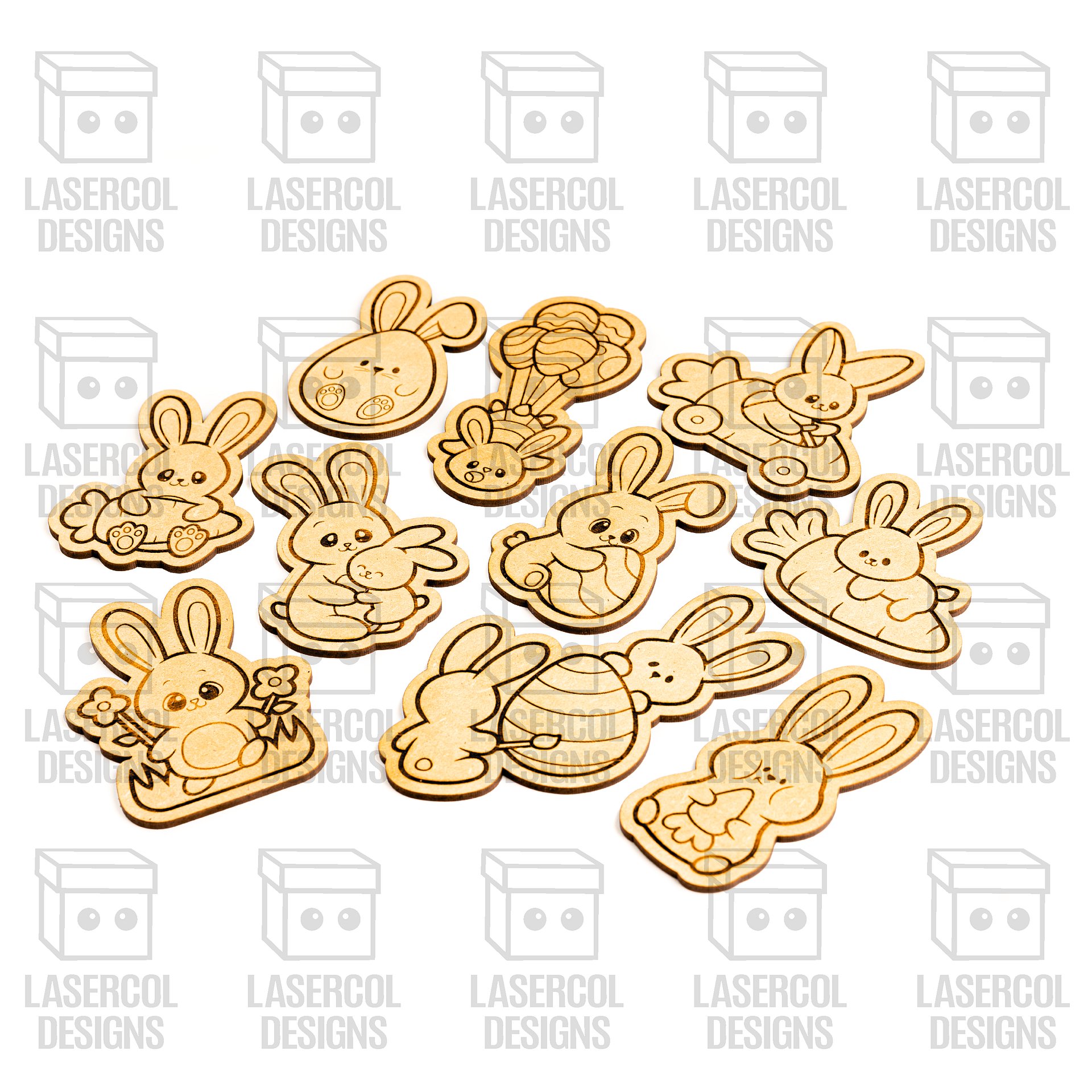 Easter Bunny DIY Paint Kit Set 8 V2- Laser Cut Files product image (10)