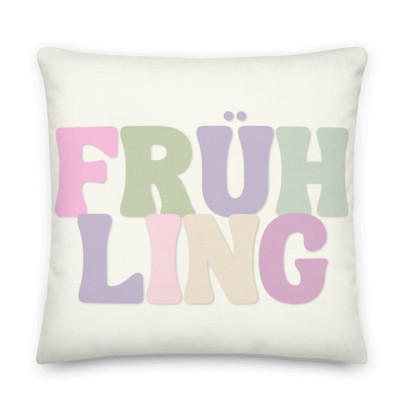 SPRING FRÜHLING QUOTE THROW PILLOW PASTEL product image (3)