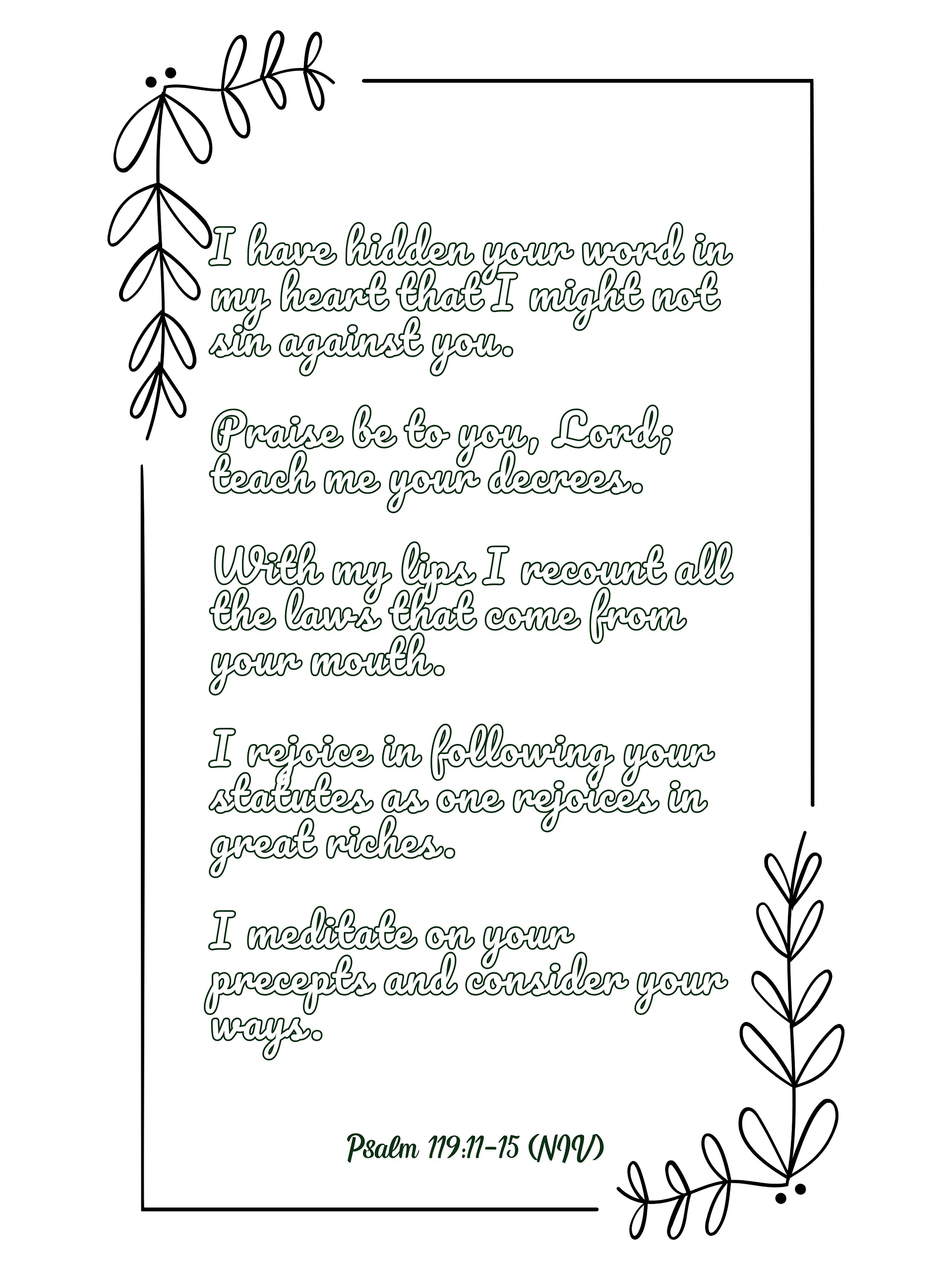 Color the Psalms Bible Study Activity (42 pages) product image (2)